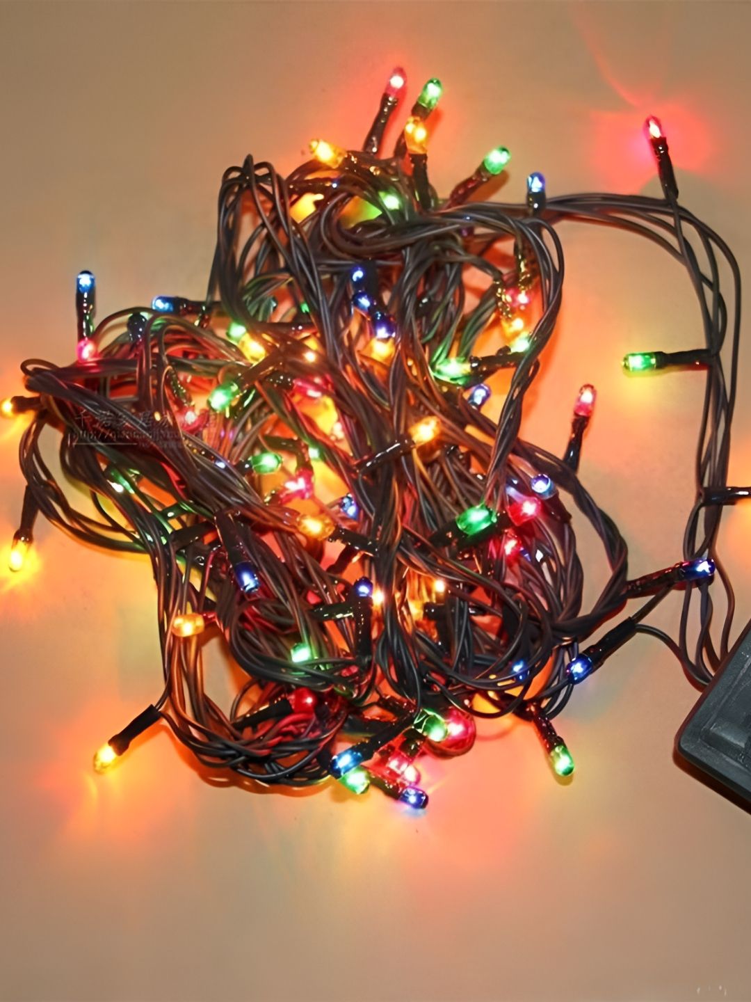 ENORMITY Purple & Yellow Rice Shape Bulb String Lights-image-15
