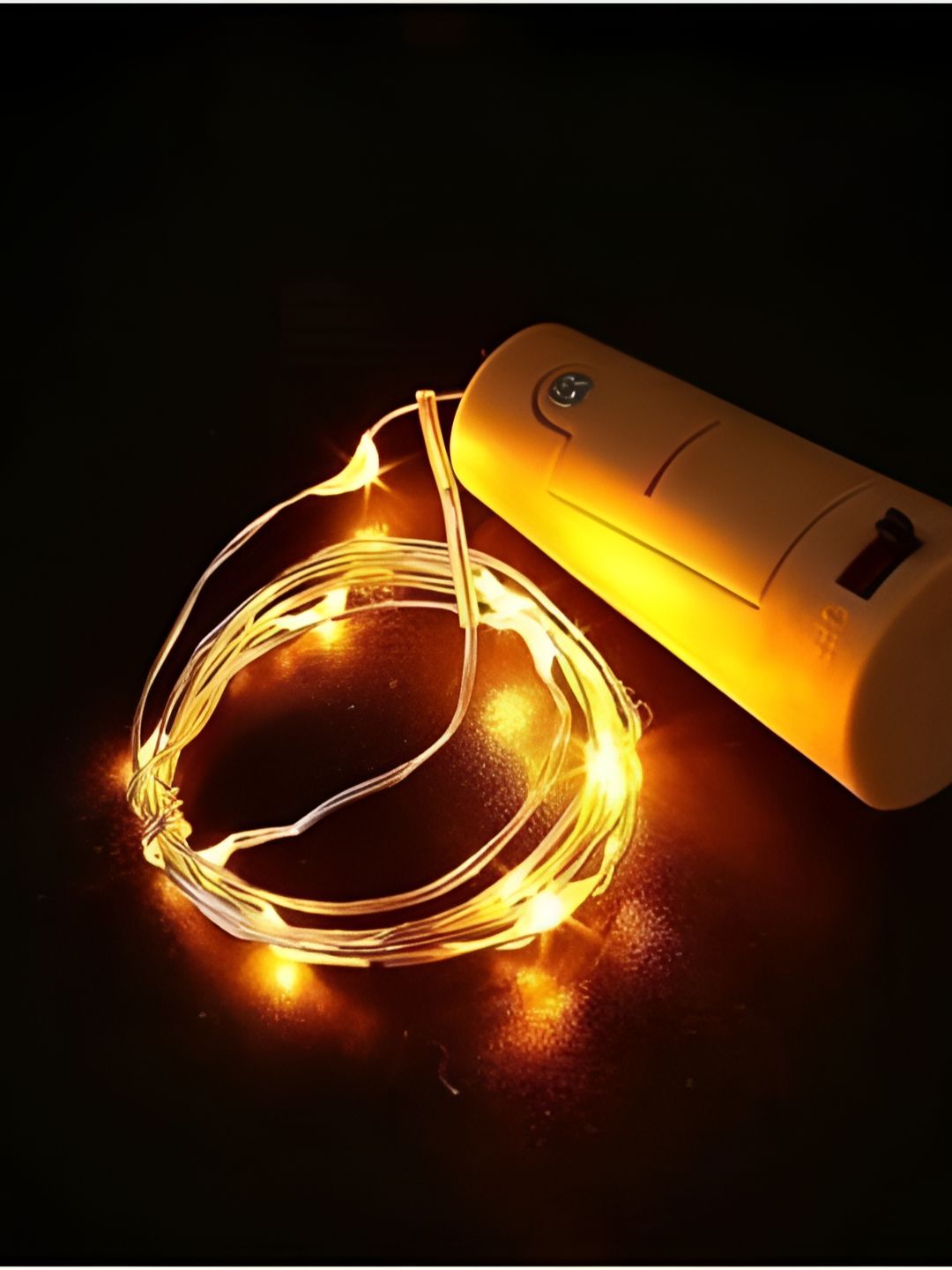ENORMITY Yellow Rice Shaped String Lights-picture-36
