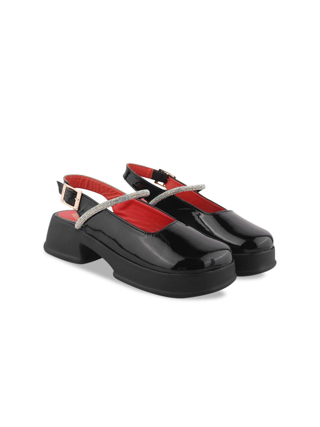 Shoetopia Girls Colourblocked Party Block Pumps