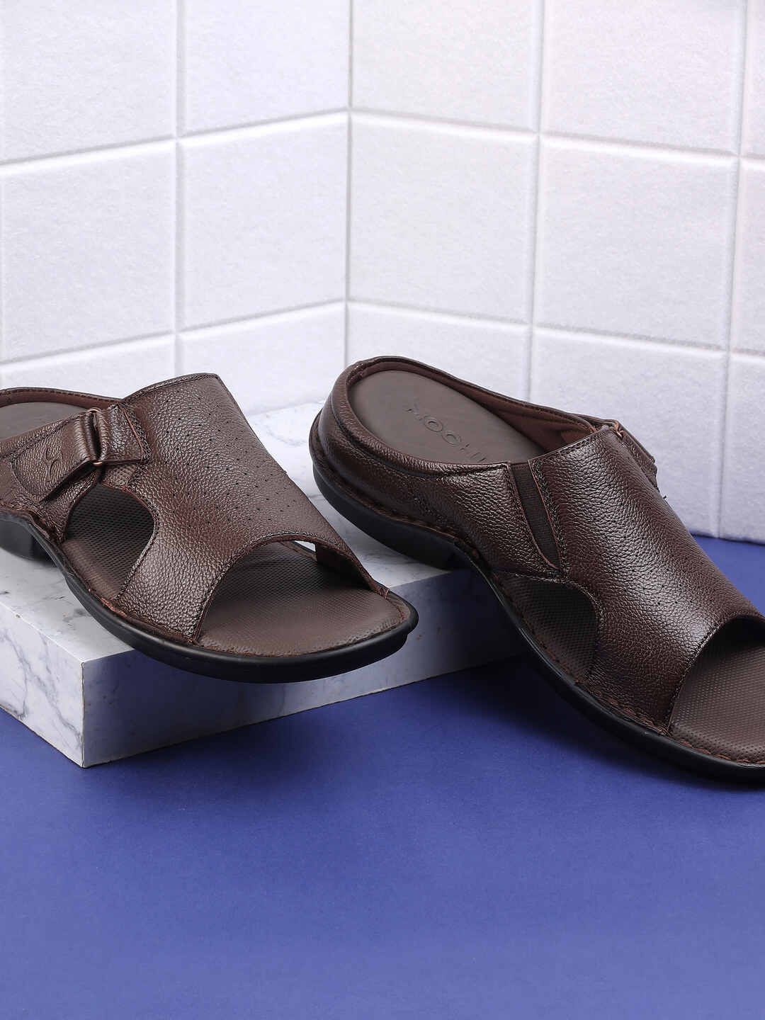 Metro Men Leather Comfort Sandals-image-41