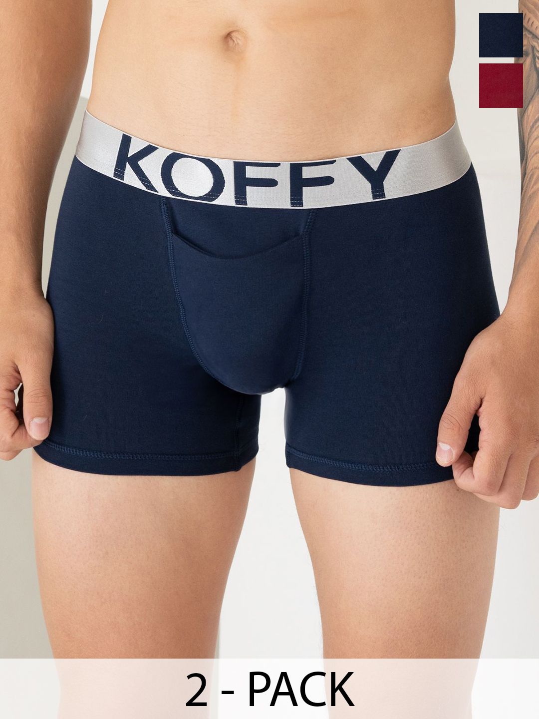 mast & harbour x koffy KOFFY Pack Of 2 Printed Details Cotton Trunk KOFFY_KI25_MNRD_NB_2PC-picture-42