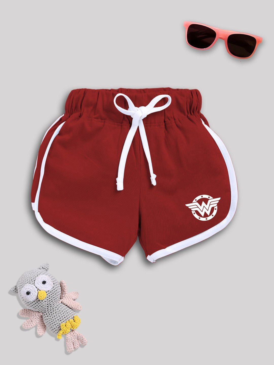 YK X Minute Mirth Girls Wonder Woman Printed Pure Cotton Shorts-image-14