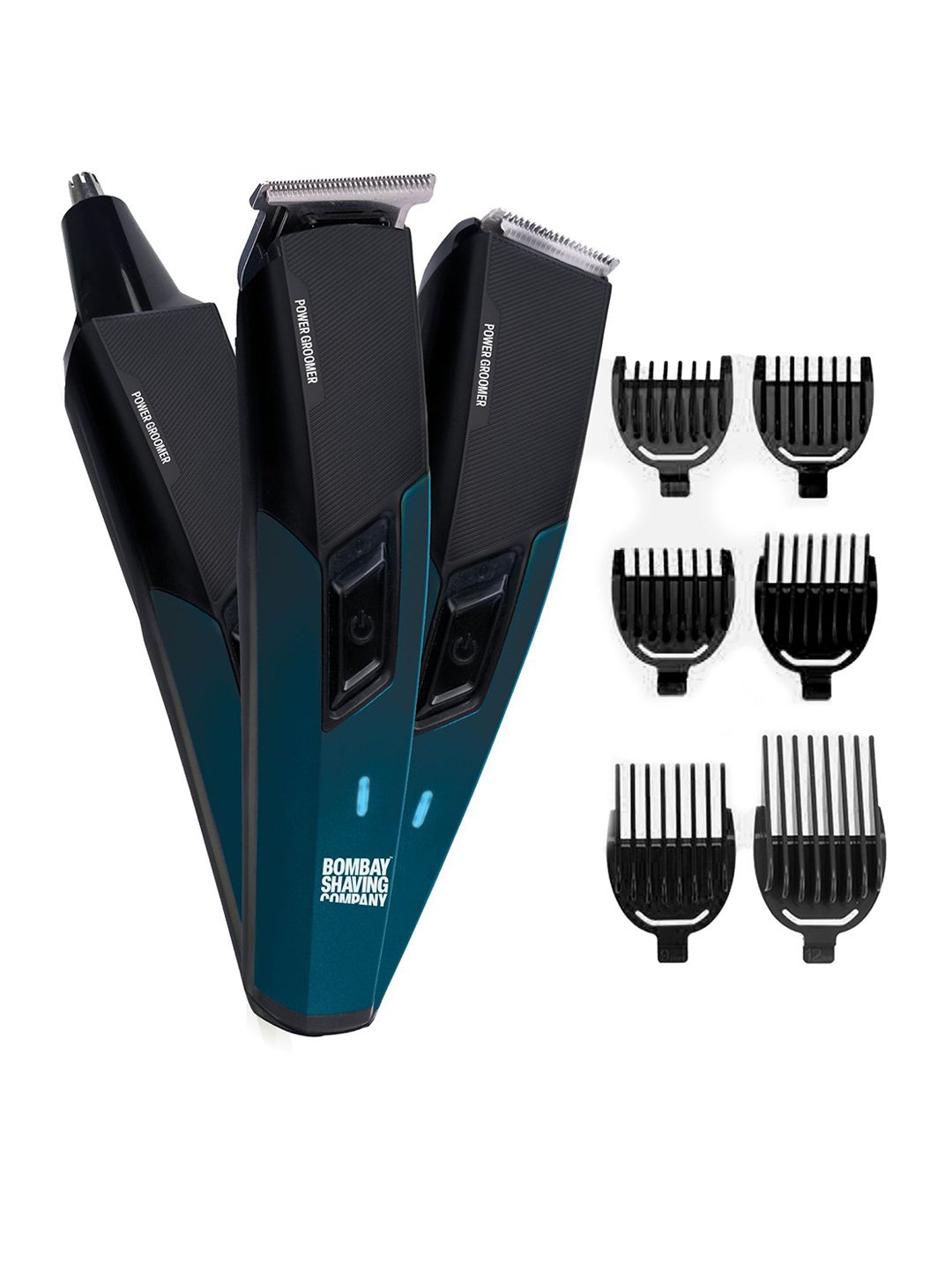 Bombay Shaving Company Men Power Groomer 11-in-1 Beard & Body Trimmer - Blue & Black