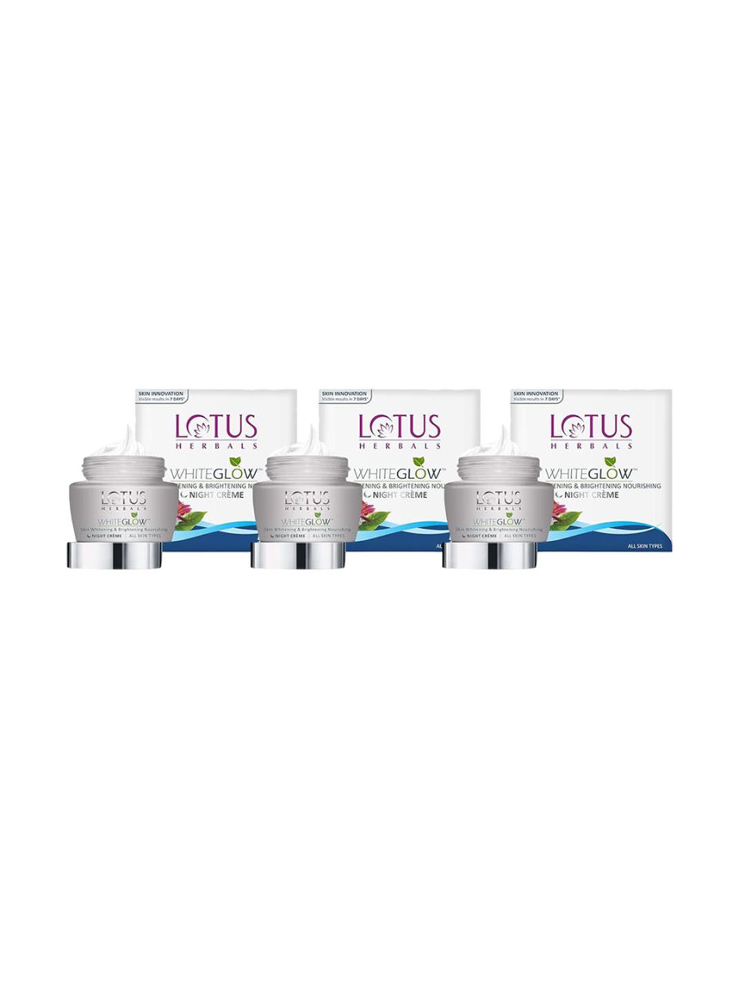 Lotus Herbals White Glow Set Of 3 Skin Night Cream- 40g Each-picture-17