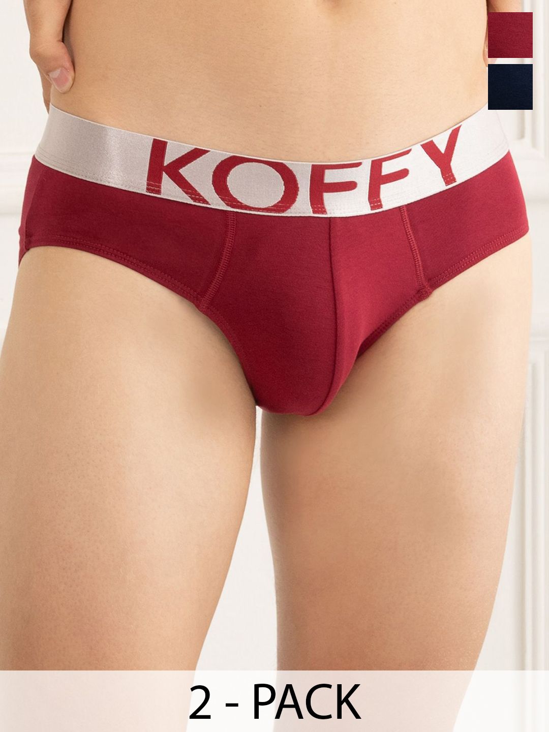mast & harbour x koffy KOFFY Pack of 2 Anti Microbial Mid Waist Basic Briefs-KOFFY_KI26_MNRD_NB_2PC-picture-38