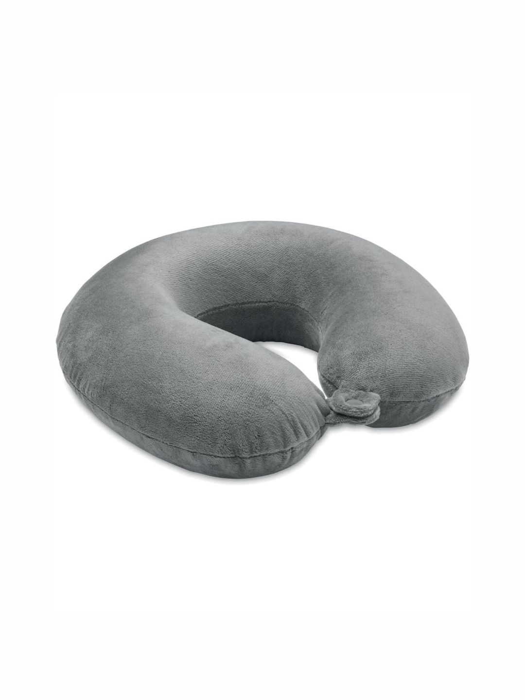 UrbanArts Grey Fibre Filled Faux Velvet Lightweight Travel Pillow-image-10