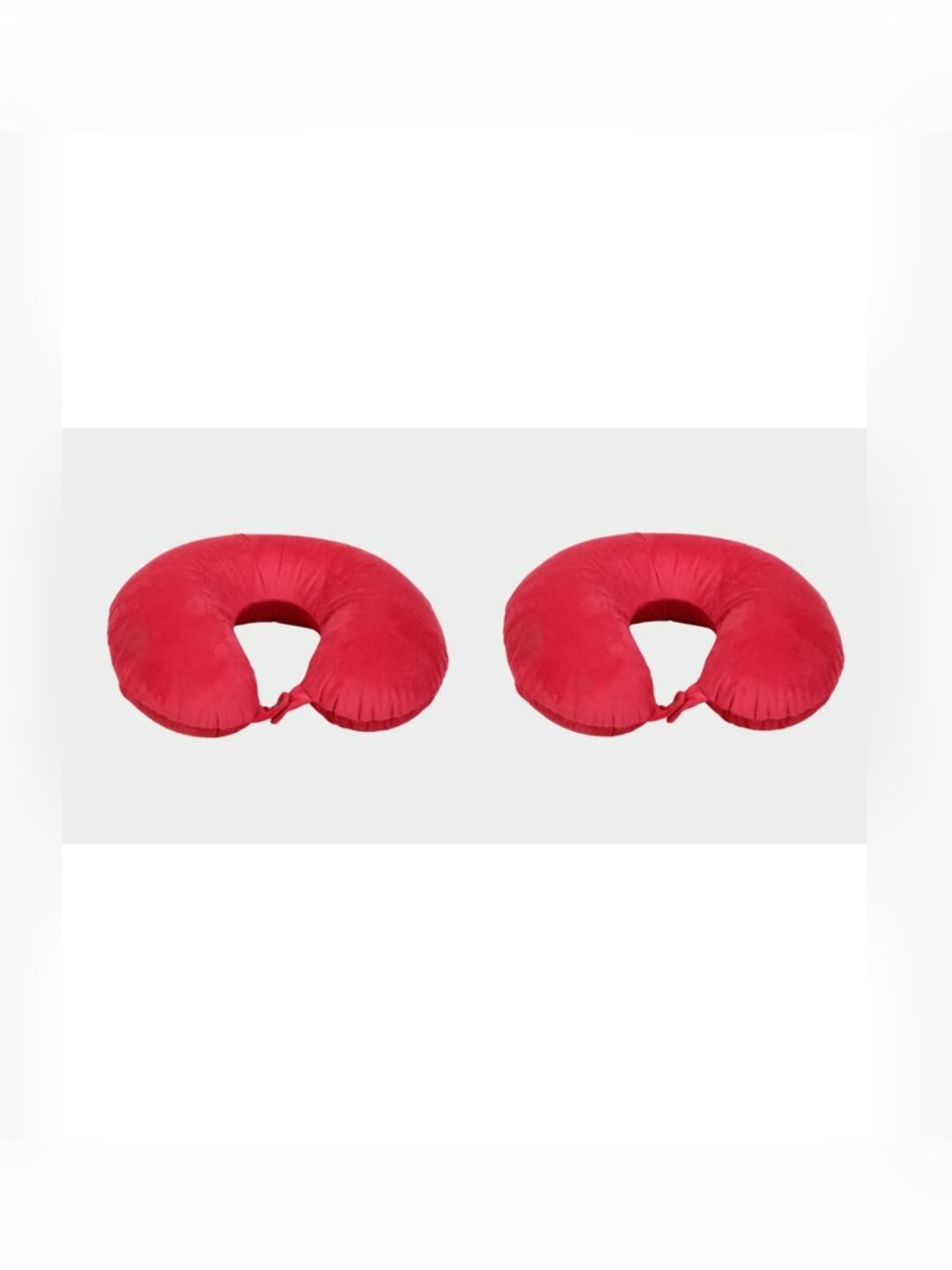 UrbanArts Red 2 Pieces Fibre Filled Lightweight Travel Pillows-image-47
