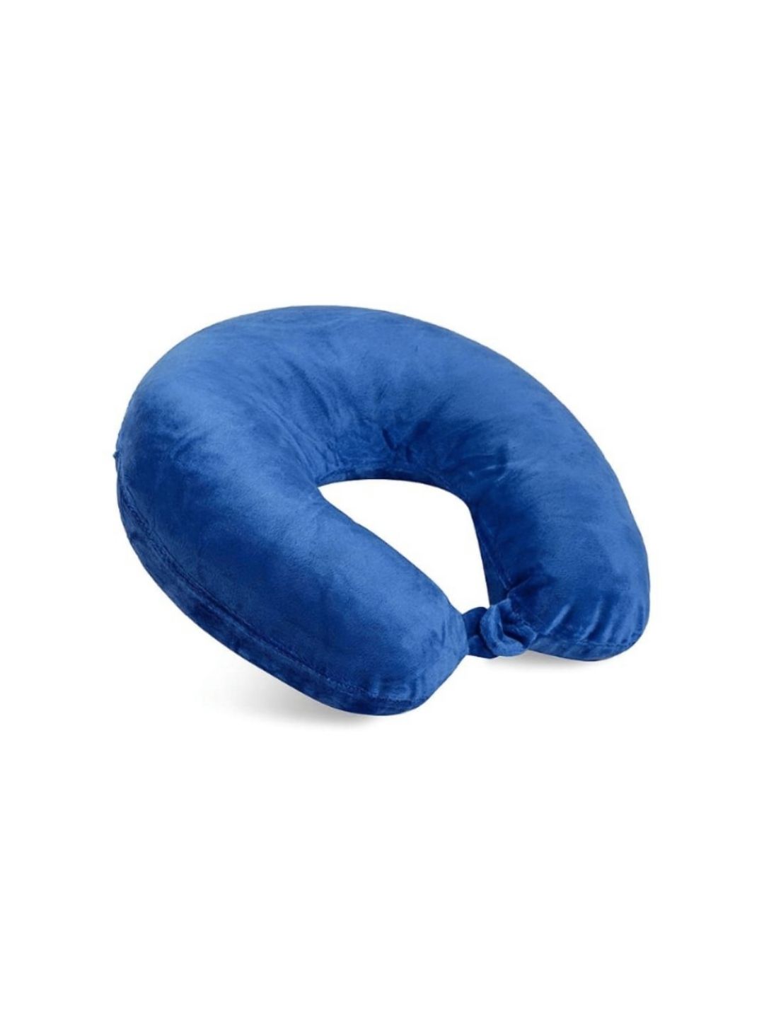UrbanArts Blue Fibre Filled Faux Velvet Lightweight Travel Pillow-picture-13