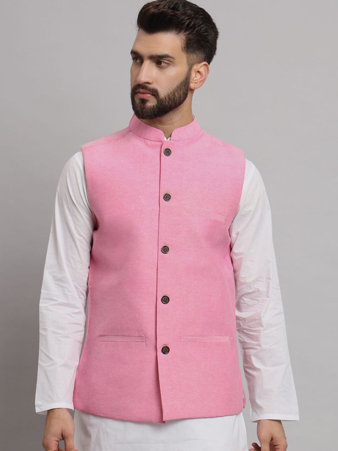 Latest Chikan Garments Mandarin Collar Nehru Jacket-picture-7