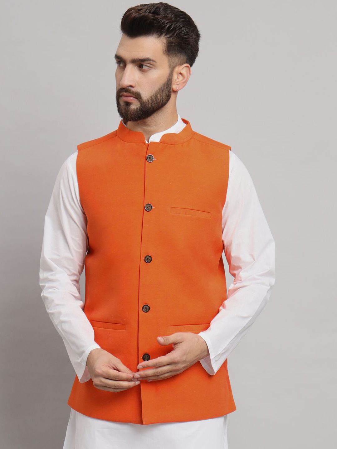 Latest Chikan Garments Mandarin Collar Nehru Jacket-picture-40