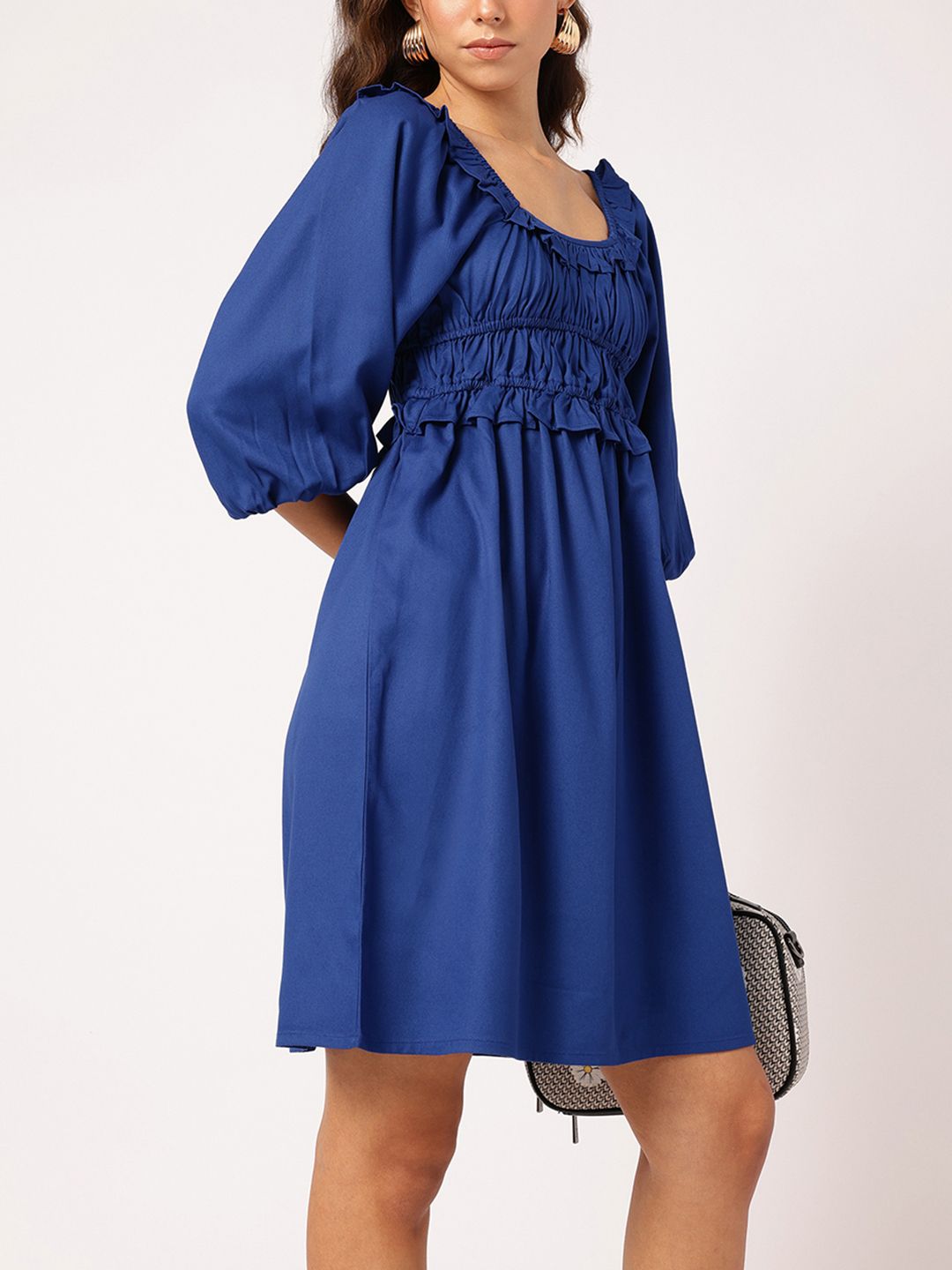 DressBerry Smocked Sweetness A-Line Dress-picture-35