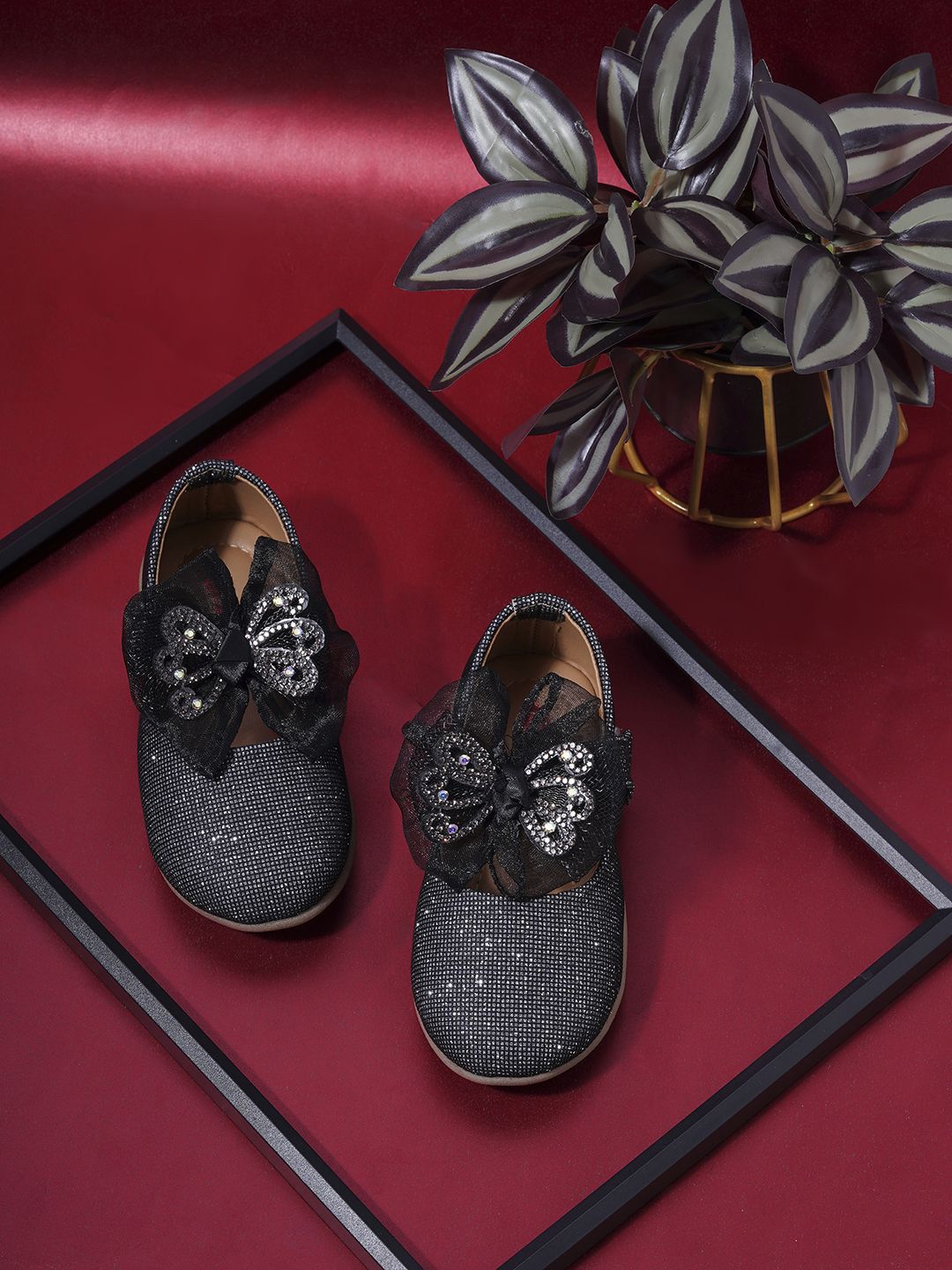 Minesole Girls Colourblocked PU Ballerinas With Bows