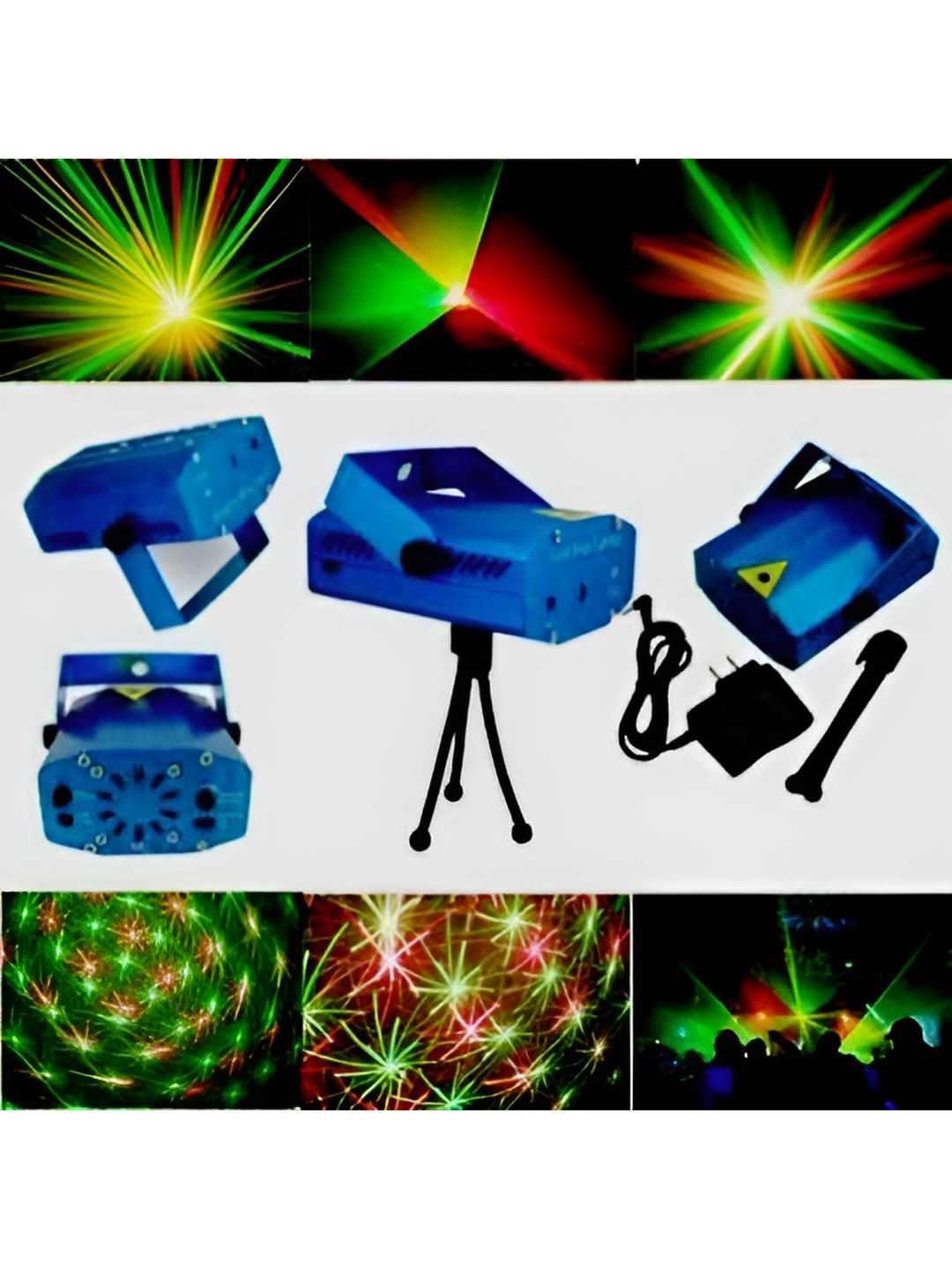 ENORMITY Blue & Black 4 Pieces Rectangle Mini Laser Projector Floor Lamps-image-27