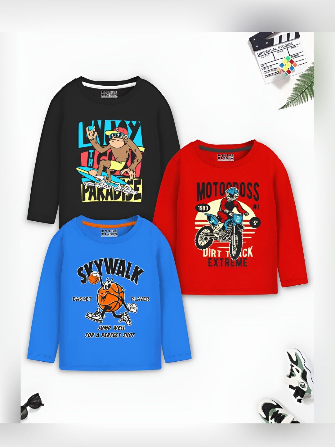 HERE&NOW Boys 3 Printed Applique T-shirt-picture-10