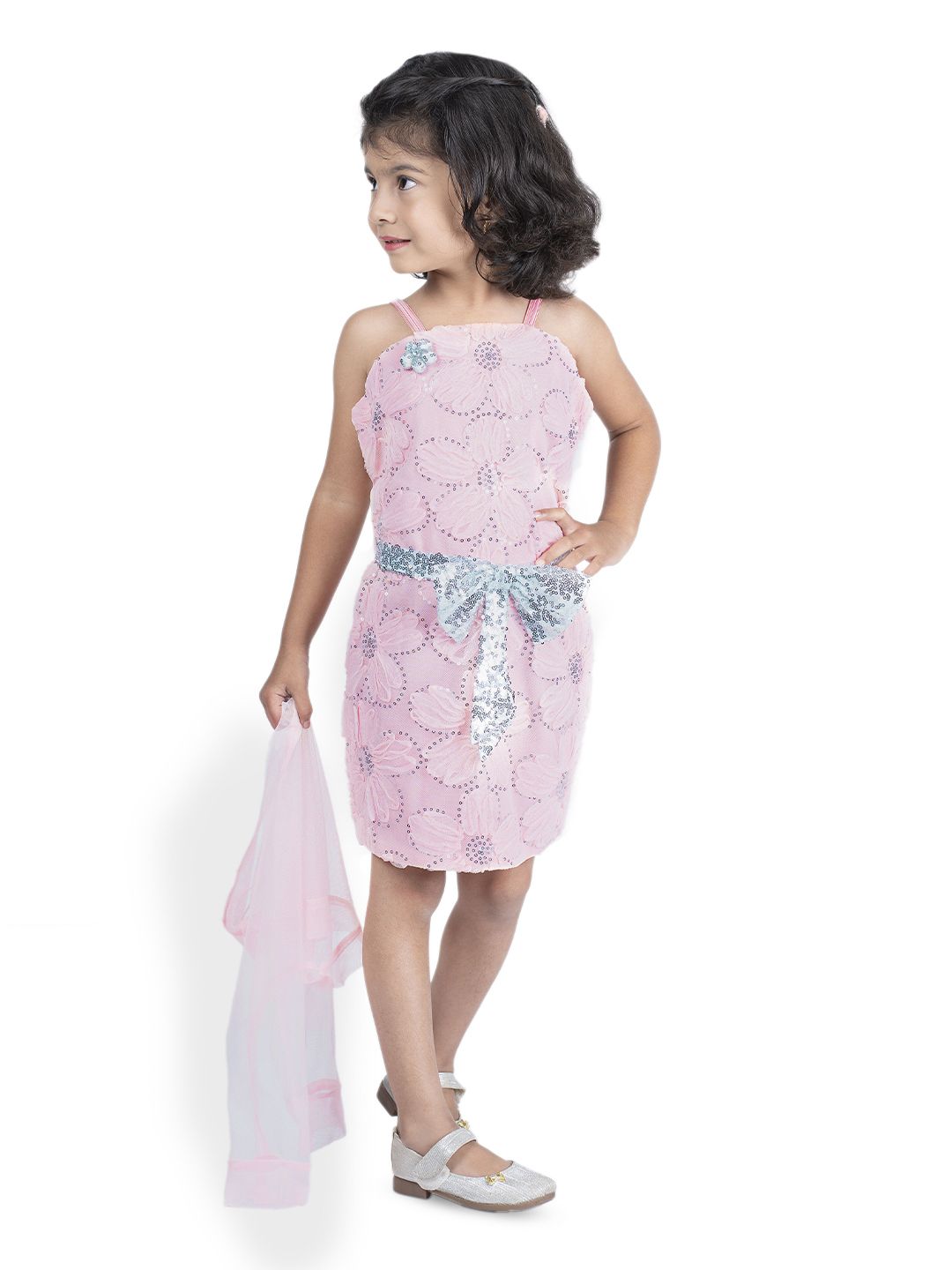 BAESD Floral Net Fit & Flare Dress-picture-49