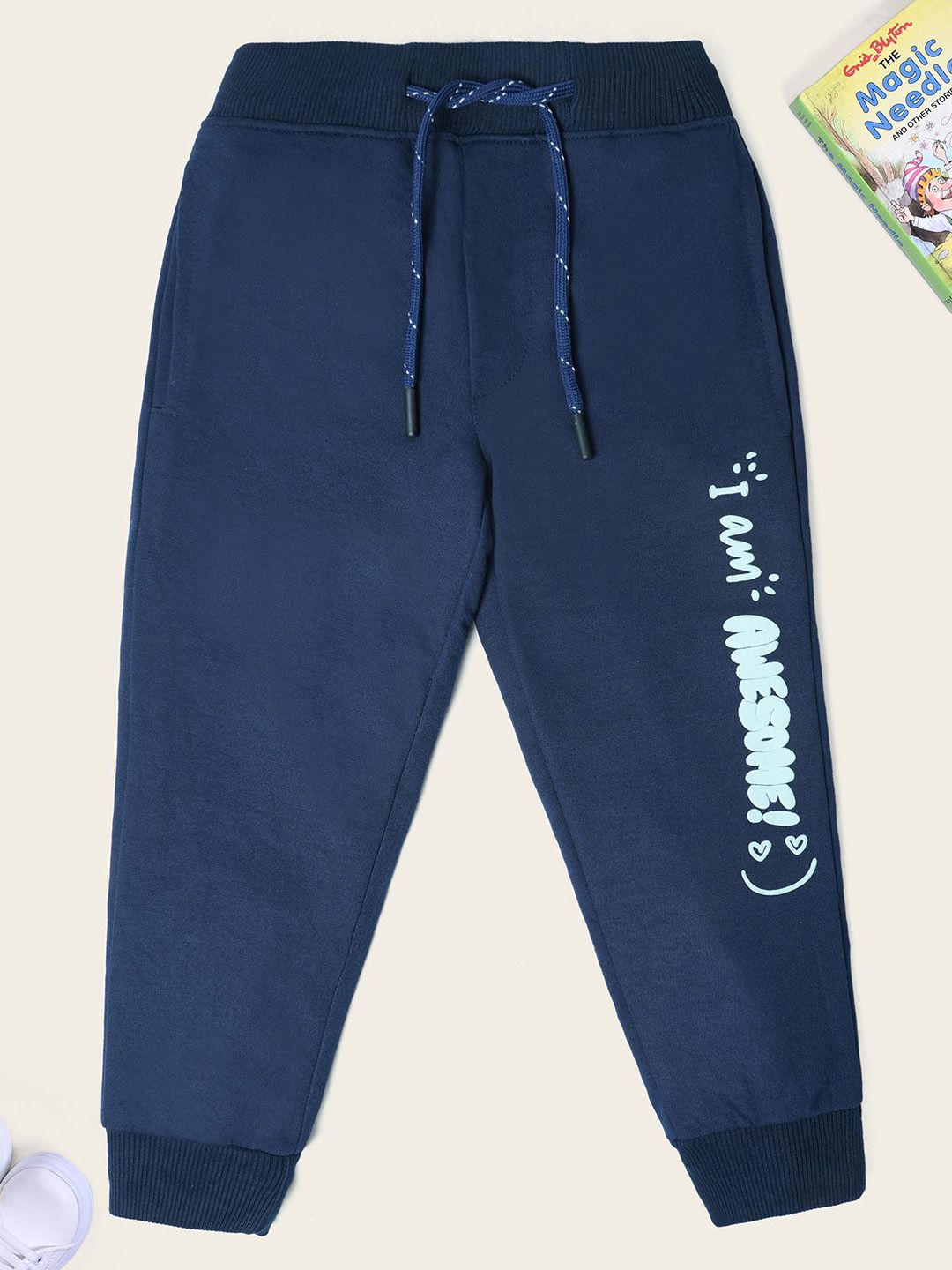 Nino Togs Boys Printed Pure Cotton Mid-Rise Joggers-picture-10