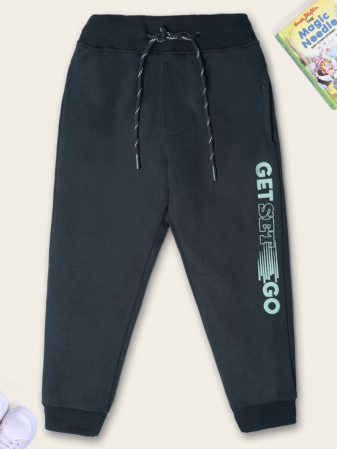 Nino Togs Boys Printed Regular Fit Mid-Rise Pure Cotton Joggers-picture-33