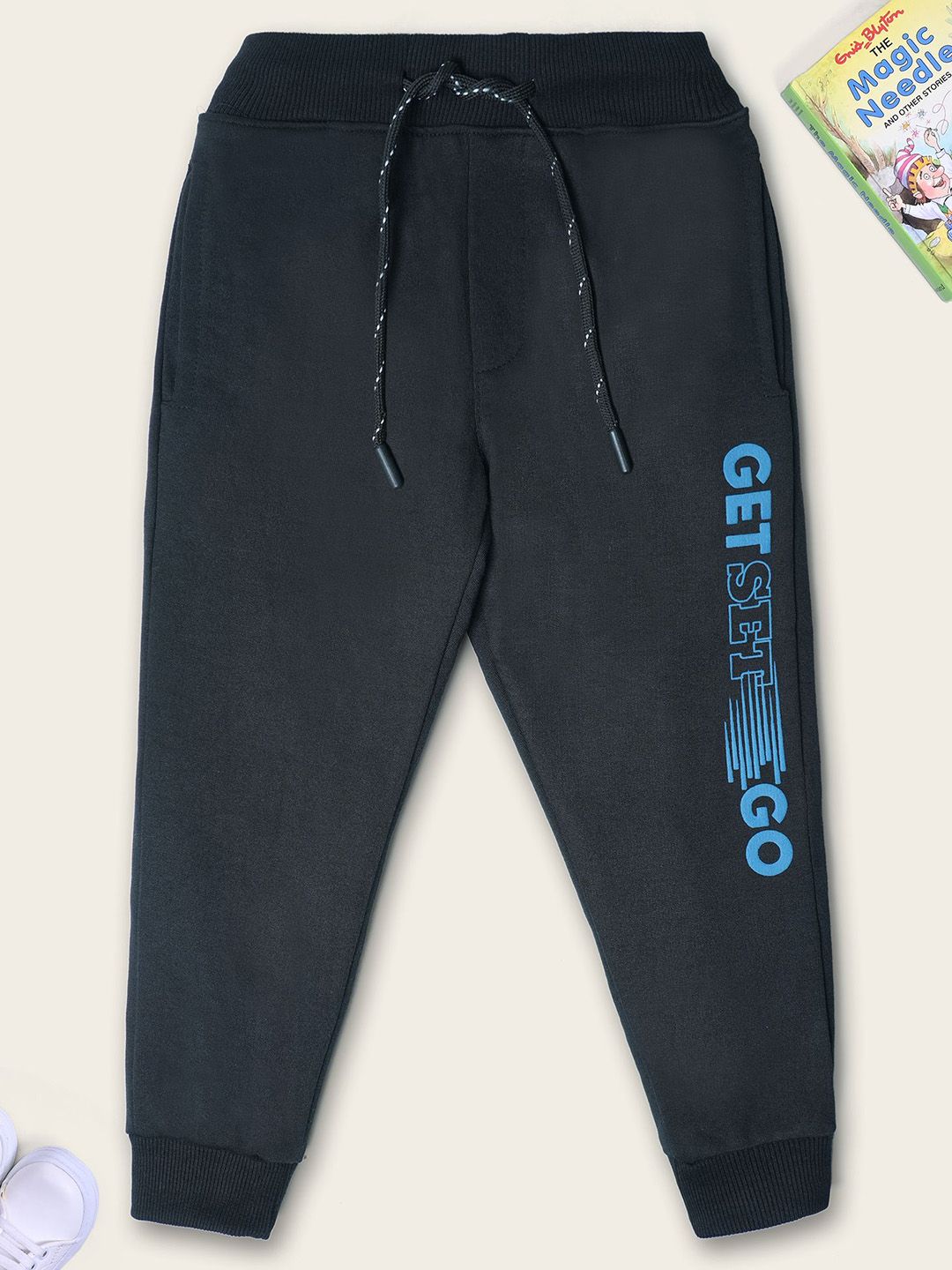 Nino Togs Boys Printed Pure Cotton Mid-Rise Joggers-picture-58