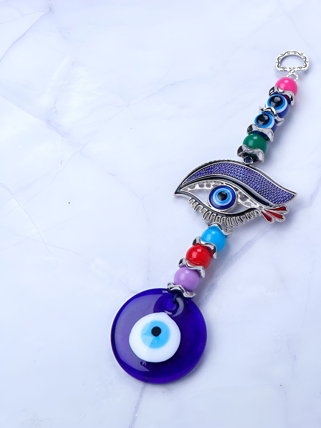 Archies Blue & Red Metal Protective Gaze Evil Eye Hanging-image-28