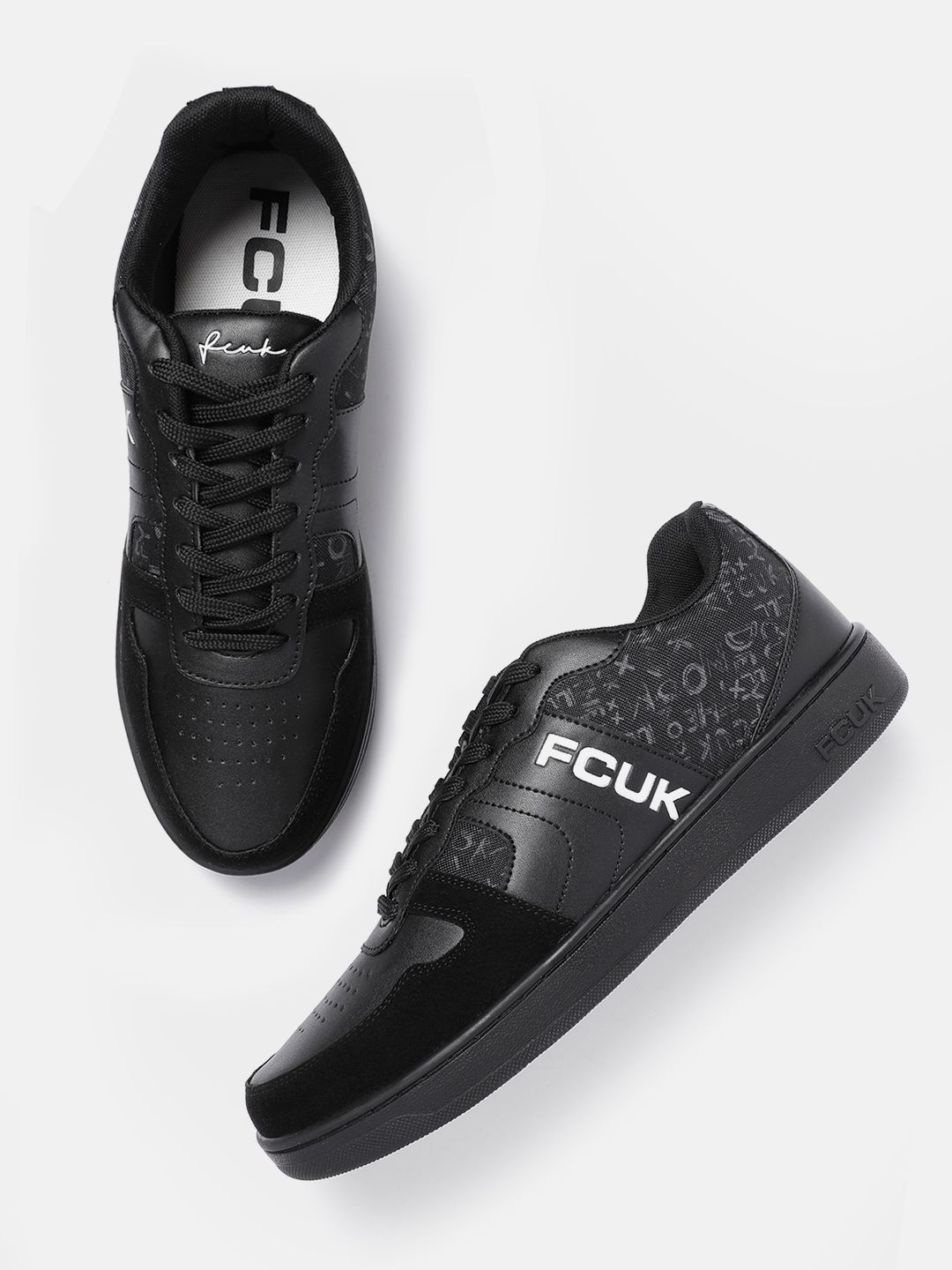 FCUK Men Perforated Detailing Sneakers-image-28