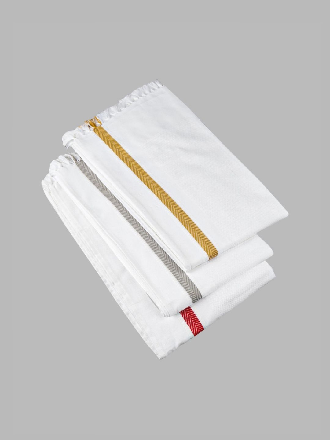 Ramraj White 3 Piece Cotton 170 GSM Towel Set-image-16