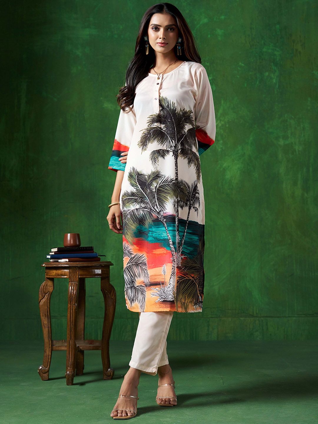 sangria x fwd Sangria Printed Kurta With Trousers-picture-19