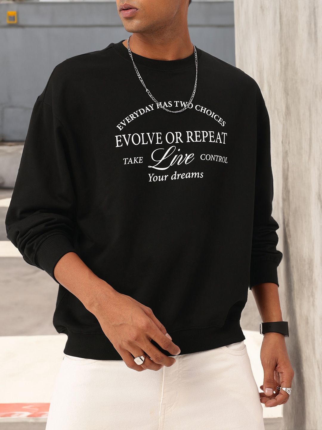 Kook N Keech Soft Edge Typography Printed Cotton Terry Relaxed Fit Sweatshirt-picture-27