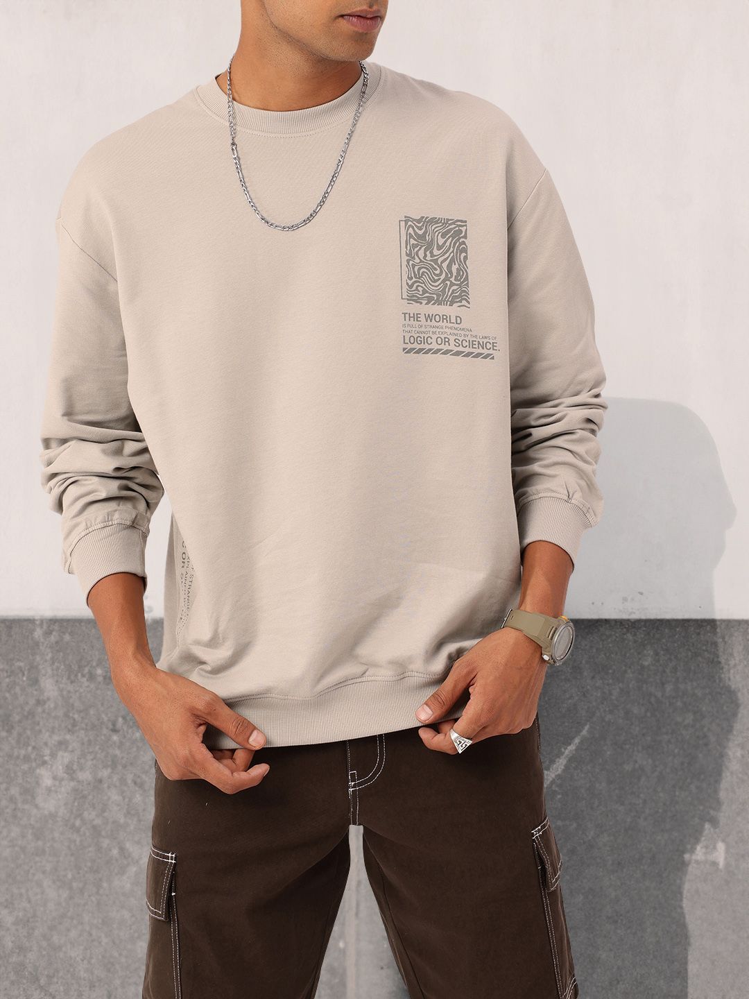 Kook N Keech Efficient Edge Printed Cotton Terry Relaxed Fit Sweatshirt-picture-17