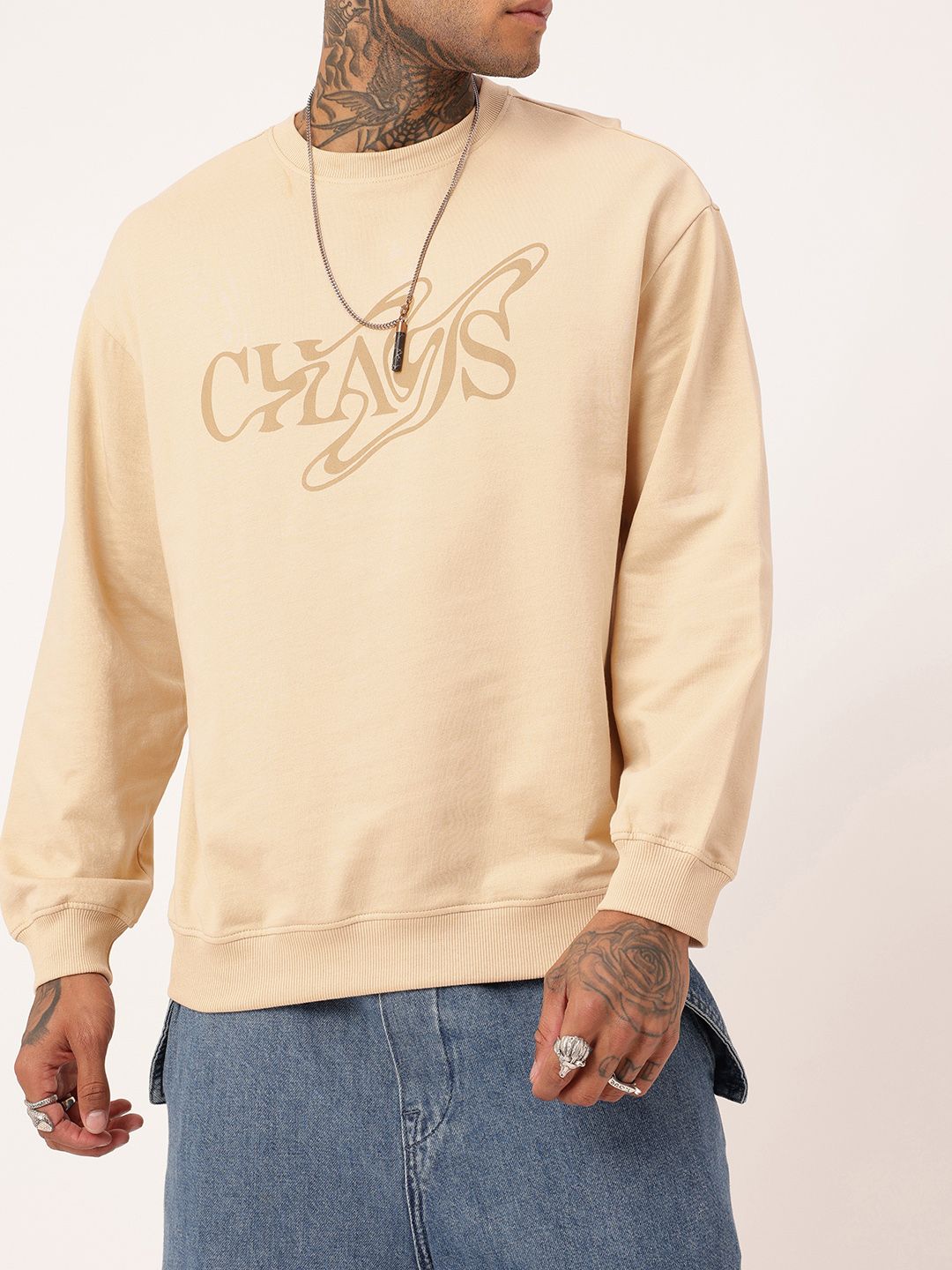 Kook N Keech Urban Edge Typography Printed Cotton Terry Relaxed Fit Sweatshirt-picture-16