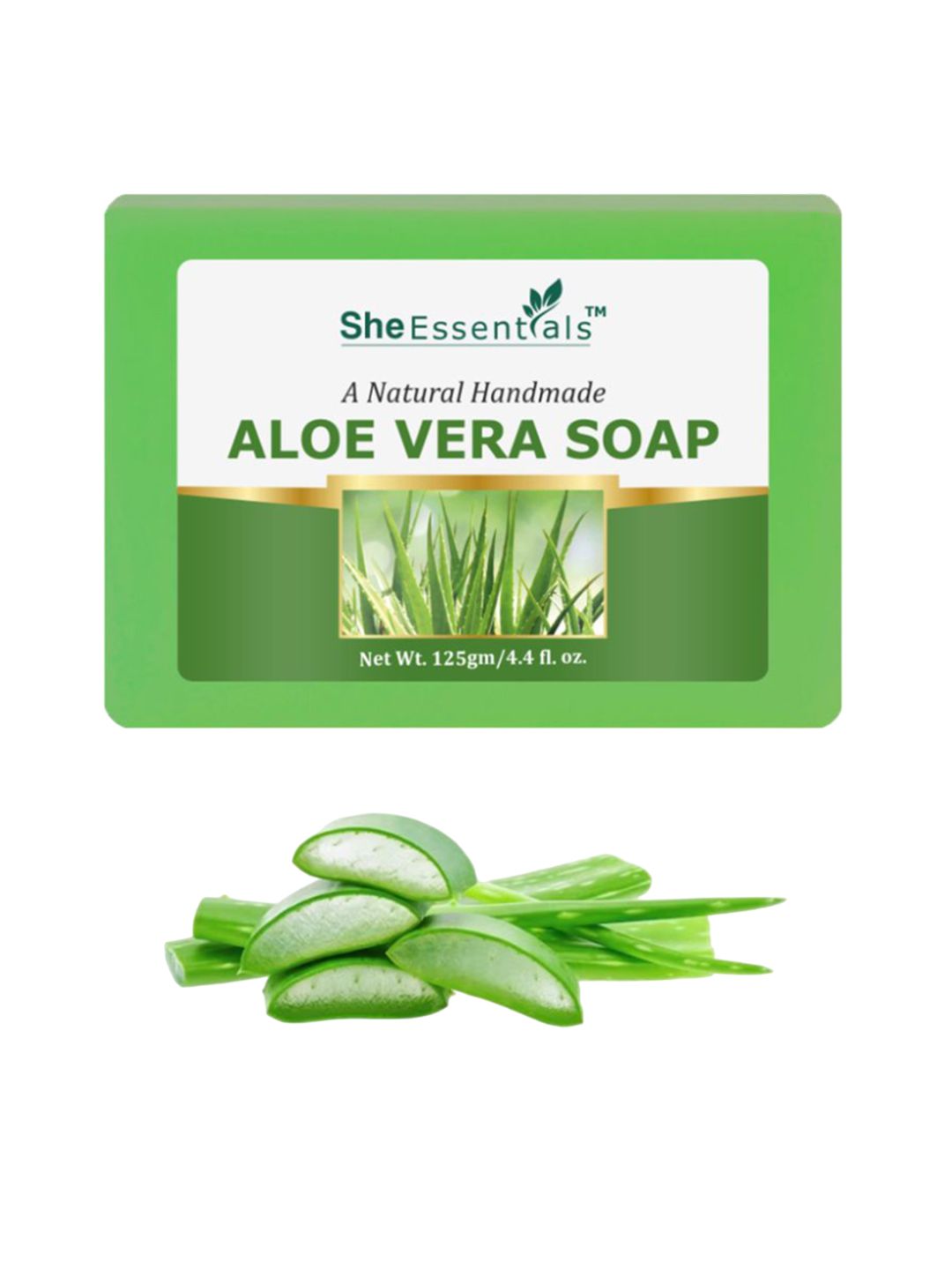 She Essentials Natural Handmade Aloevera Bath Soap - 125g-picture-15