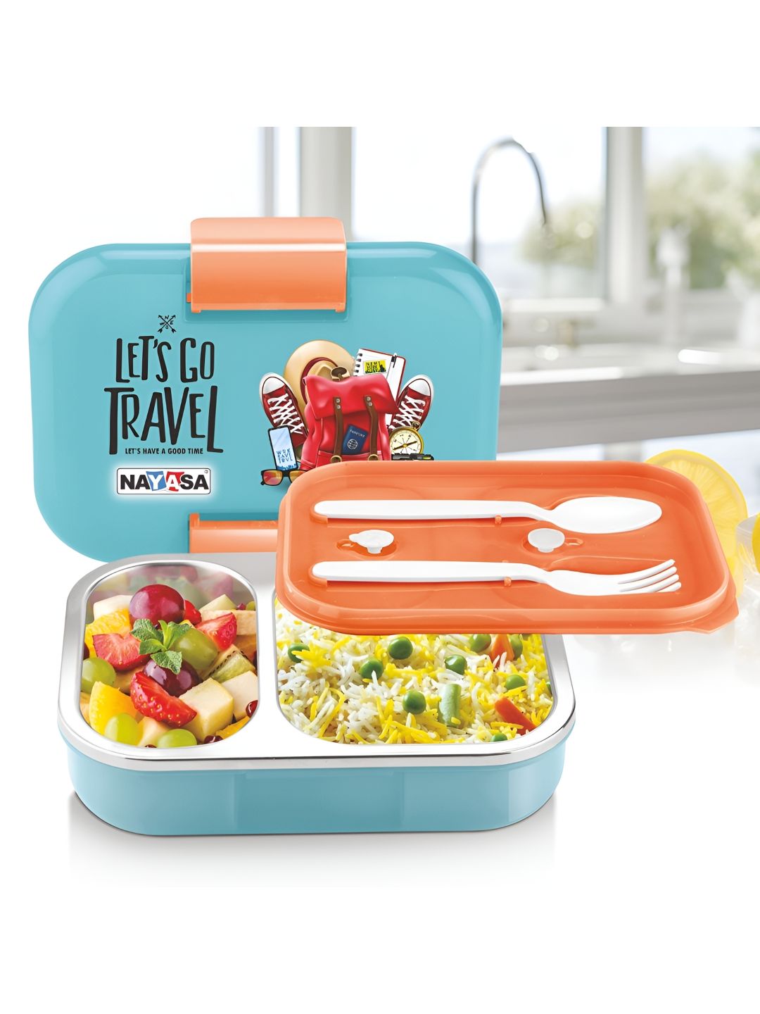 Nayasa Marco Blue Insulated Stainless Steel Airtight & Leakproof Lunchbox-picture-32