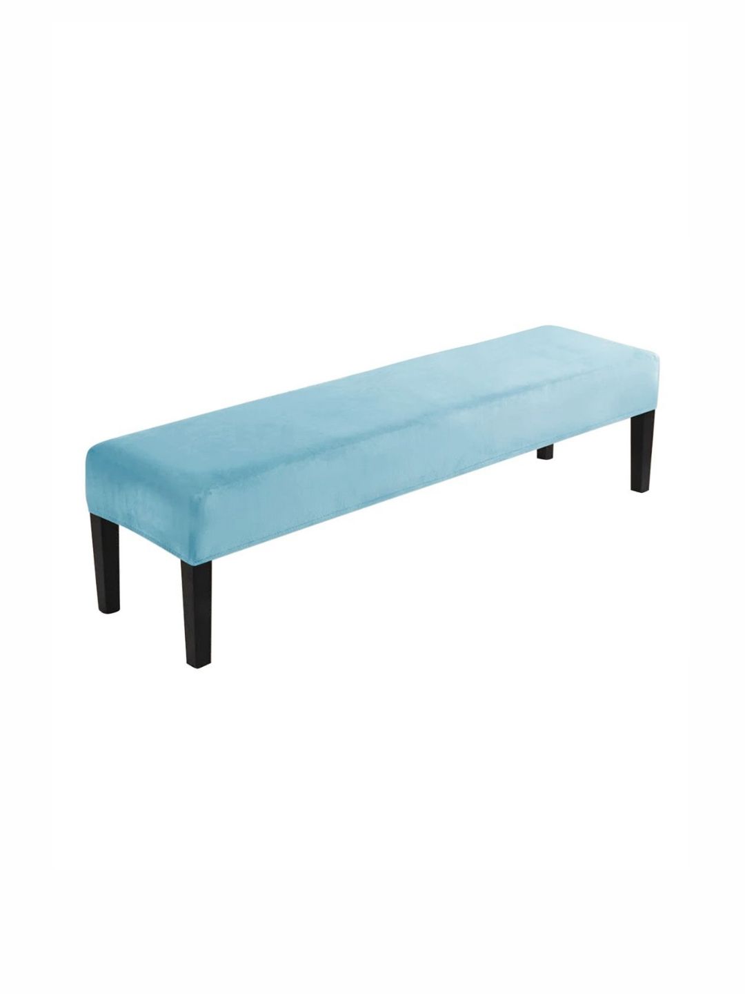 HOKIPO Blue Stretchable Dining Bench Cover-picture-23