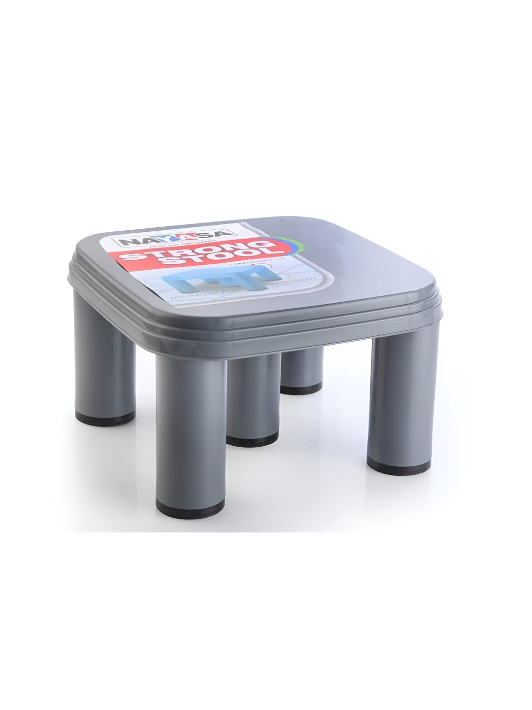Nayasa Grey Light Weight & Durable Sitting Stool