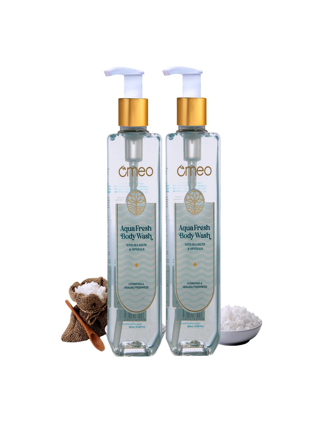 Omeo Set Of 2 Aqua Fresh Body Wash - 180ml Each-picture-33