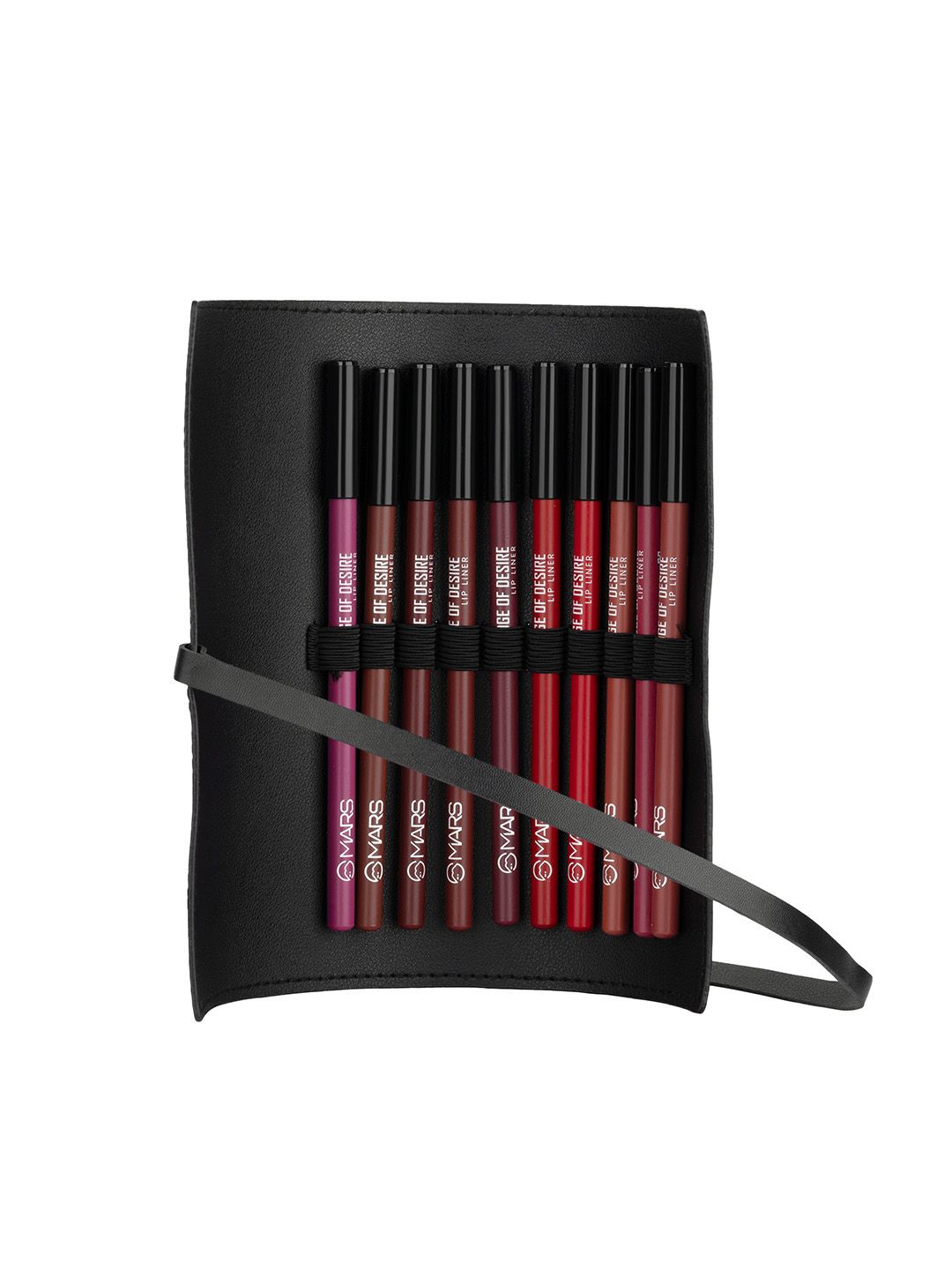 MARS Set Of 10 Edge Of Desire Matte Long Lasting Lip Liner - 14g With Holder