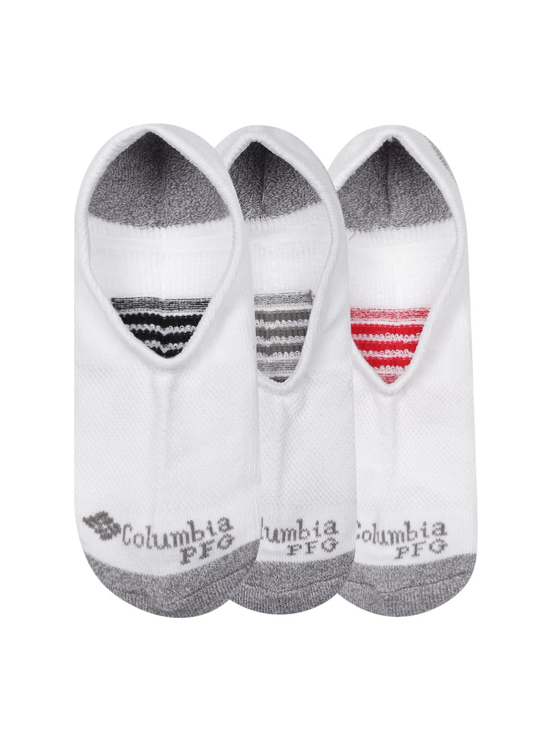 Columbia Men Pack of 3 Patterned Ankle Length PFG Accent Stripe Eclipse Liner Socks-picture-14