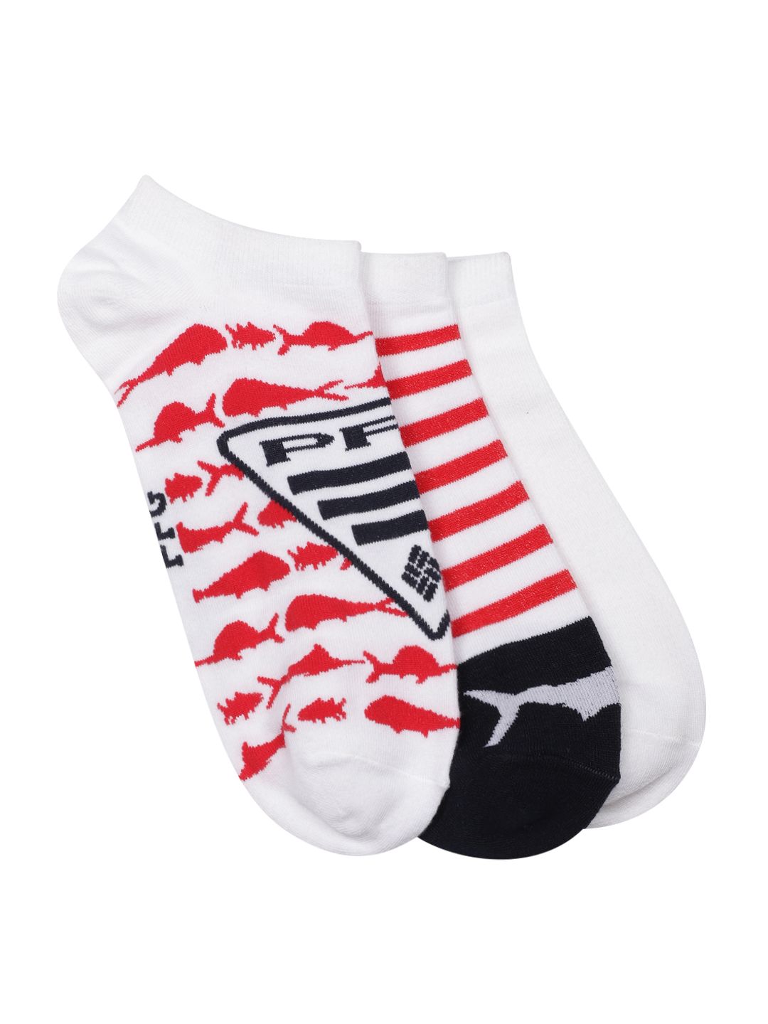 Columbia Men Pack of 3 Patterned PFG Elemets No Show Socks-picture-25