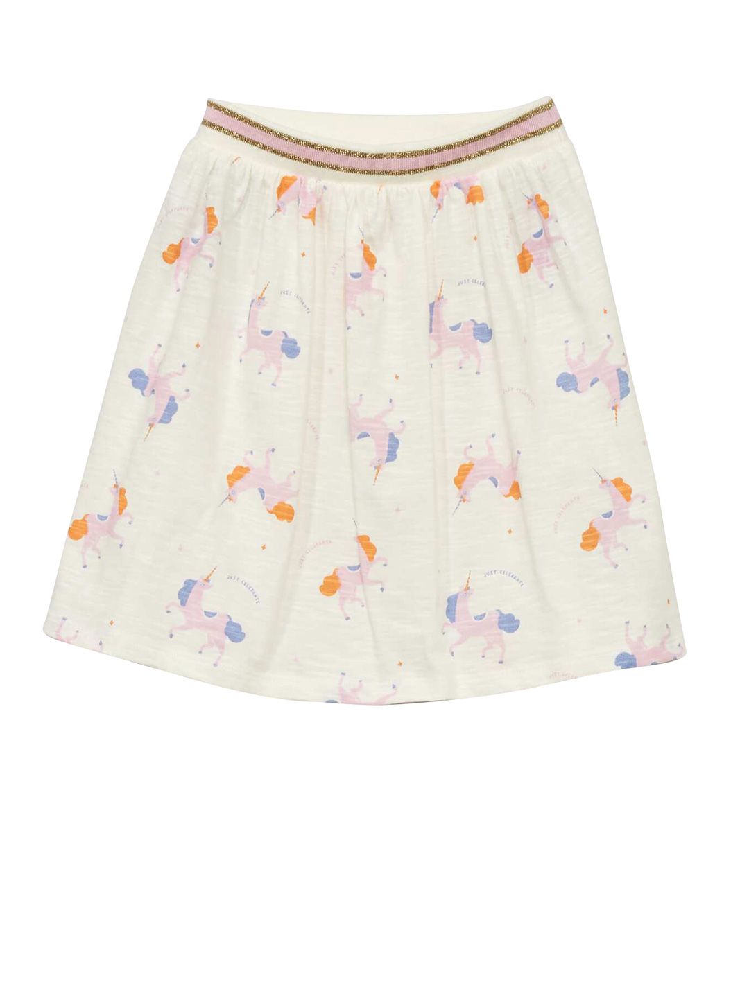 KIABI Girls Printed Pure Cotton Flared Mini Skirt-picture-52