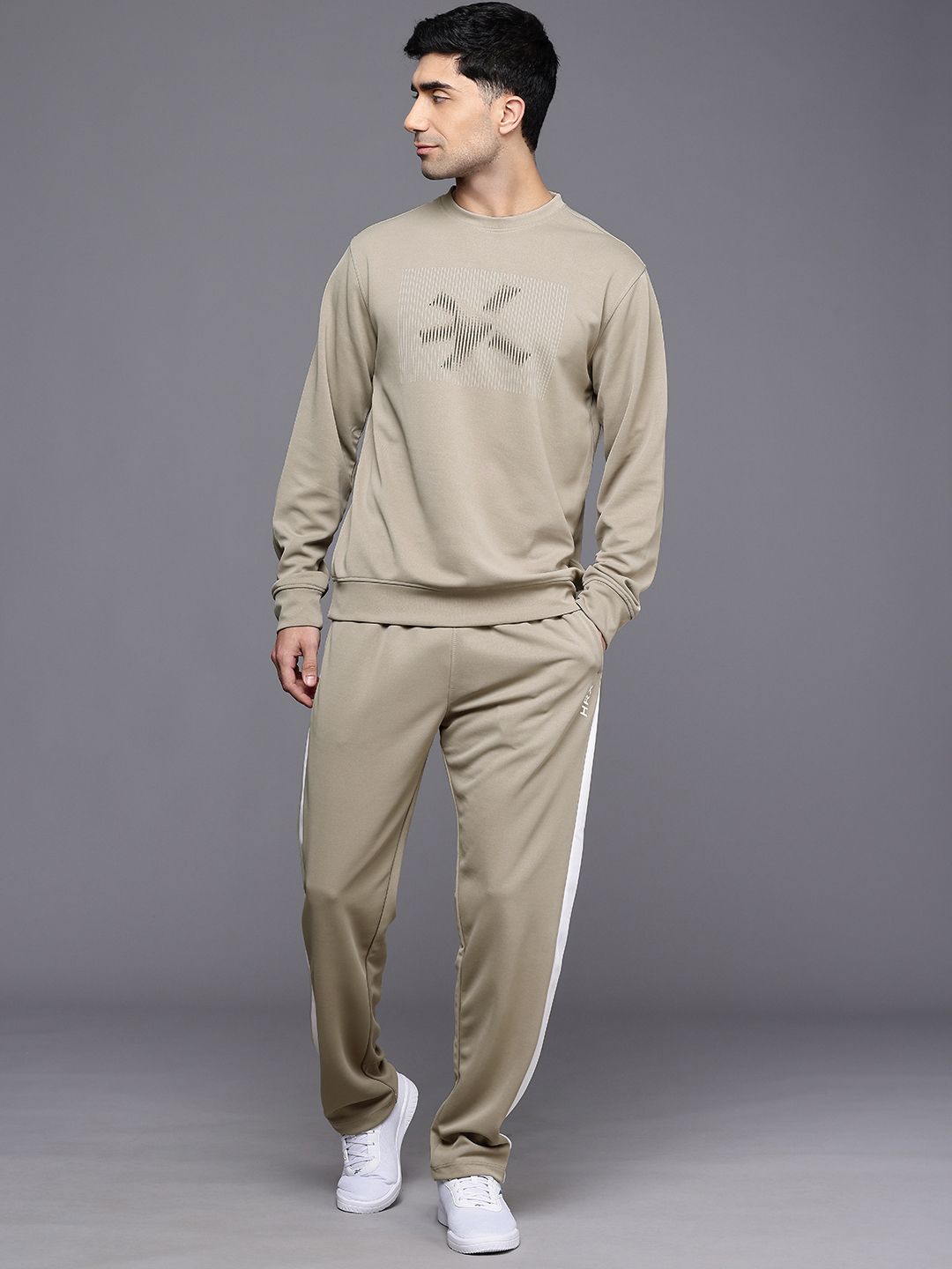 HRX by Hrithik Roshan Men Brand Logo Printed Rapid-Dry Running Tracksuit-picture-49