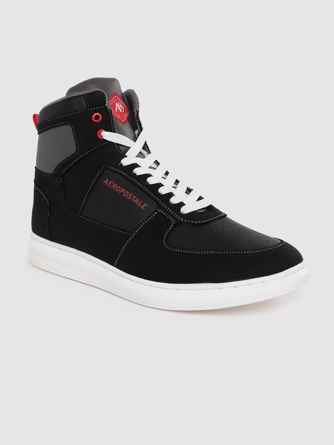 Aeropostale Men Perforated Detailing Mid-Top Sneakers-picture-34