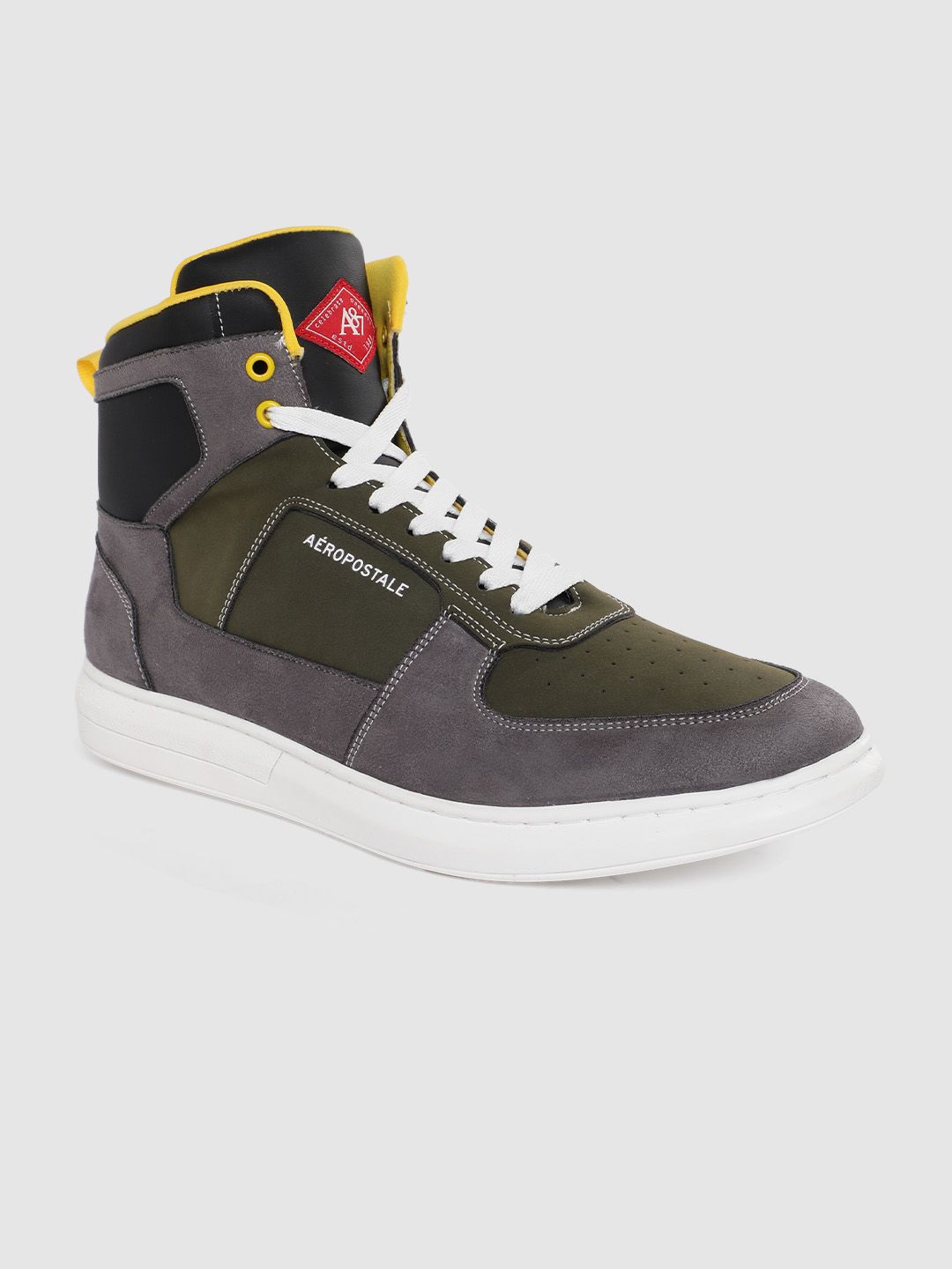 Aeropostale Men Colourblocked Sneakers with Perforated Detailing-picture-42