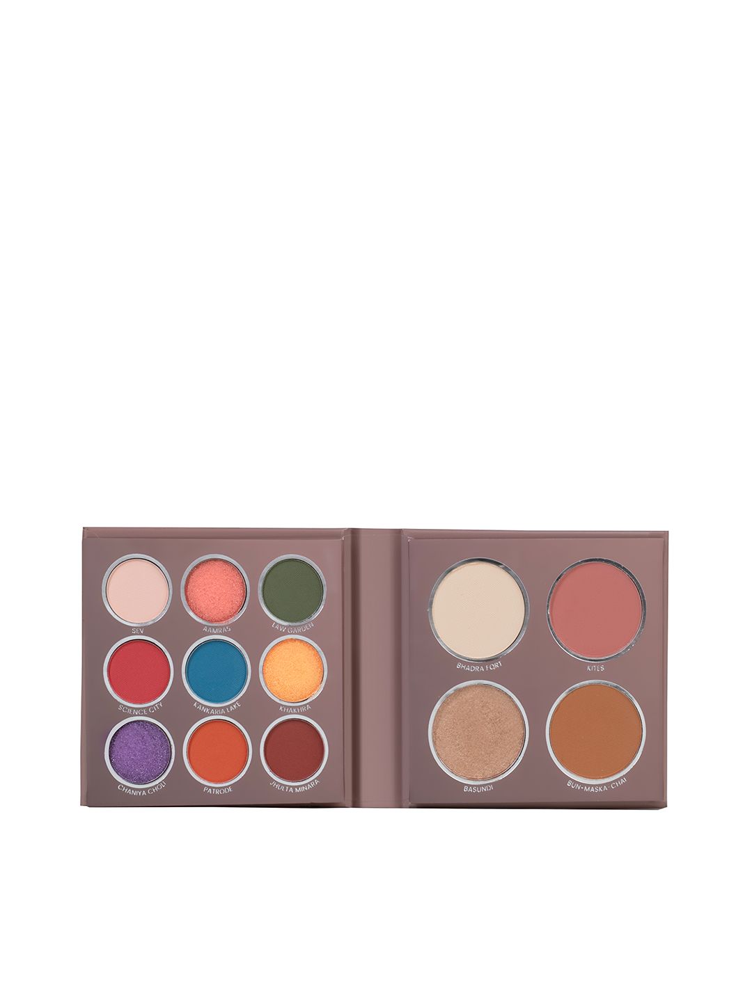 MARS 9 Eyeshadow Palette with 1 Highlighter & Blusher With Bronzer & Compact Powder-16g-picture-18