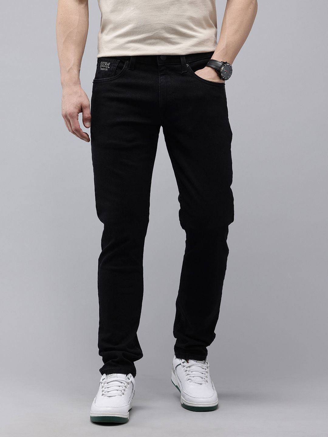 U.S. Polo Assn. Denim Co. Men Brandon Slim Tapered Fit Stretchable Jeans-picture-34