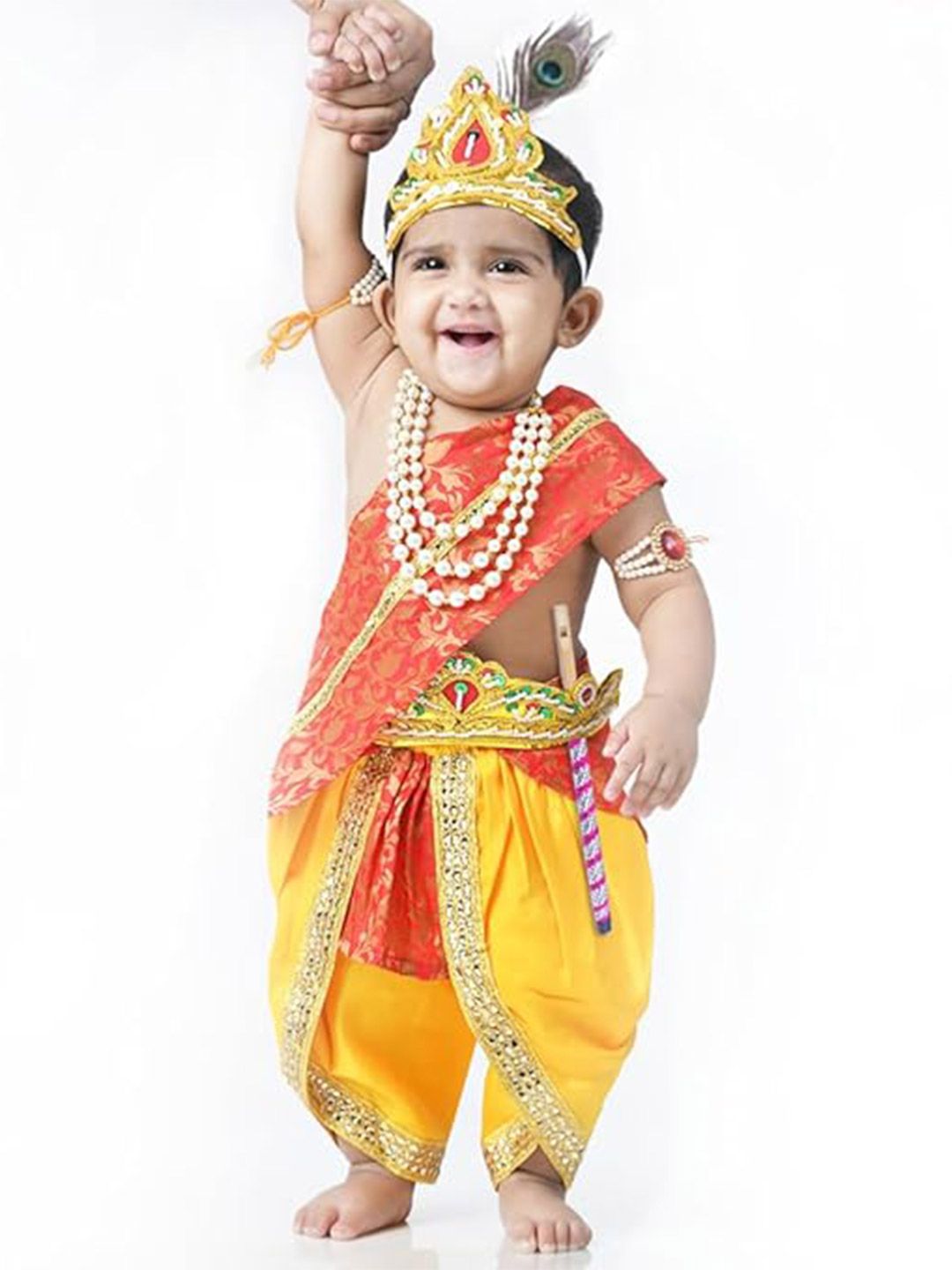 itsmycostume Boys Ethnic Motifs Satin Maxi Dress-picture-47
