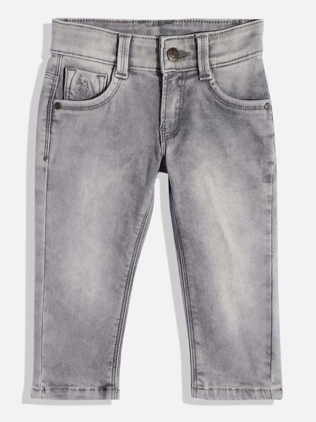 U.S. Polo Assn. Kids Boys Slim Fit Heavy Fade Stretchable Jeans-picture-15
