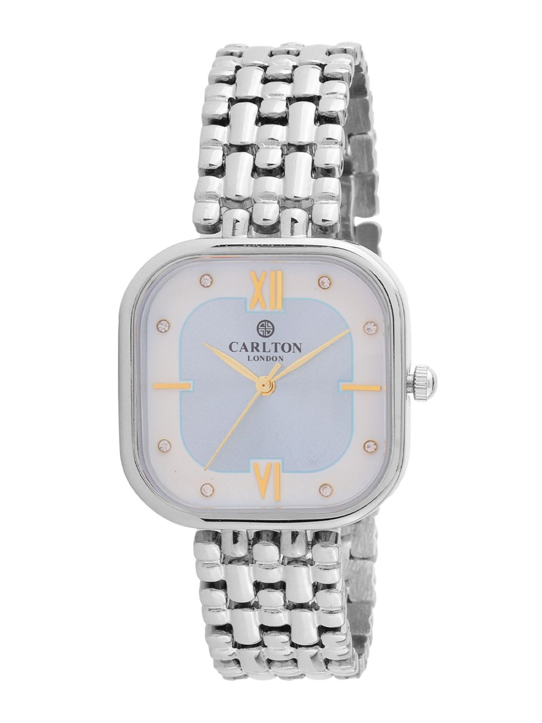 Carlton London Women Dial & Stainless Steel Straps Analogue Watch CLSSCSVR