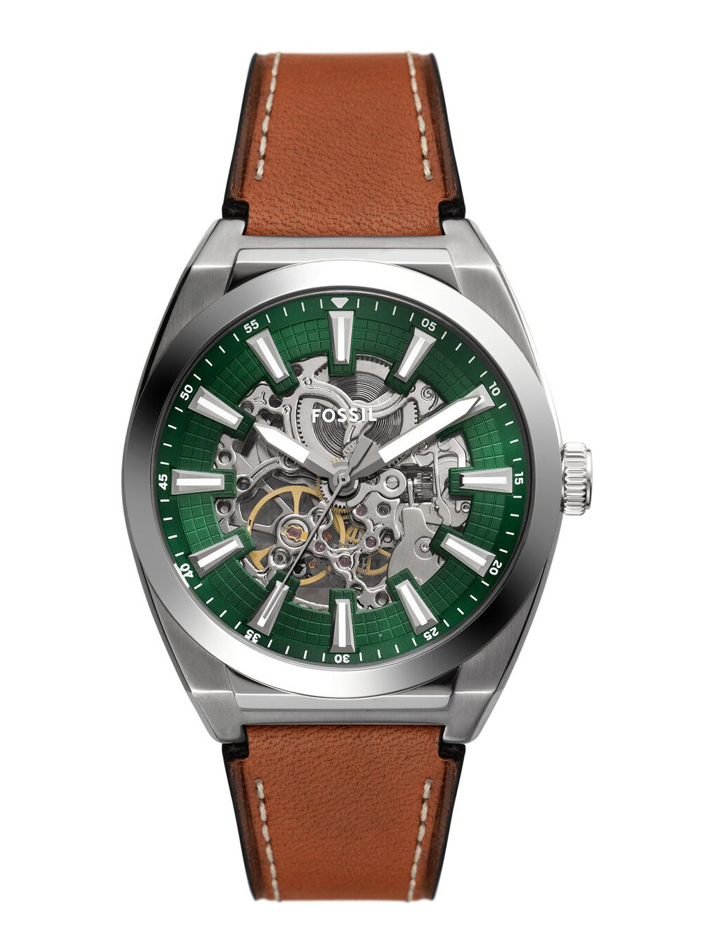 Fossil Men Everett Skeleton Leather Analogue Automatic Watch ME3261-image-17
