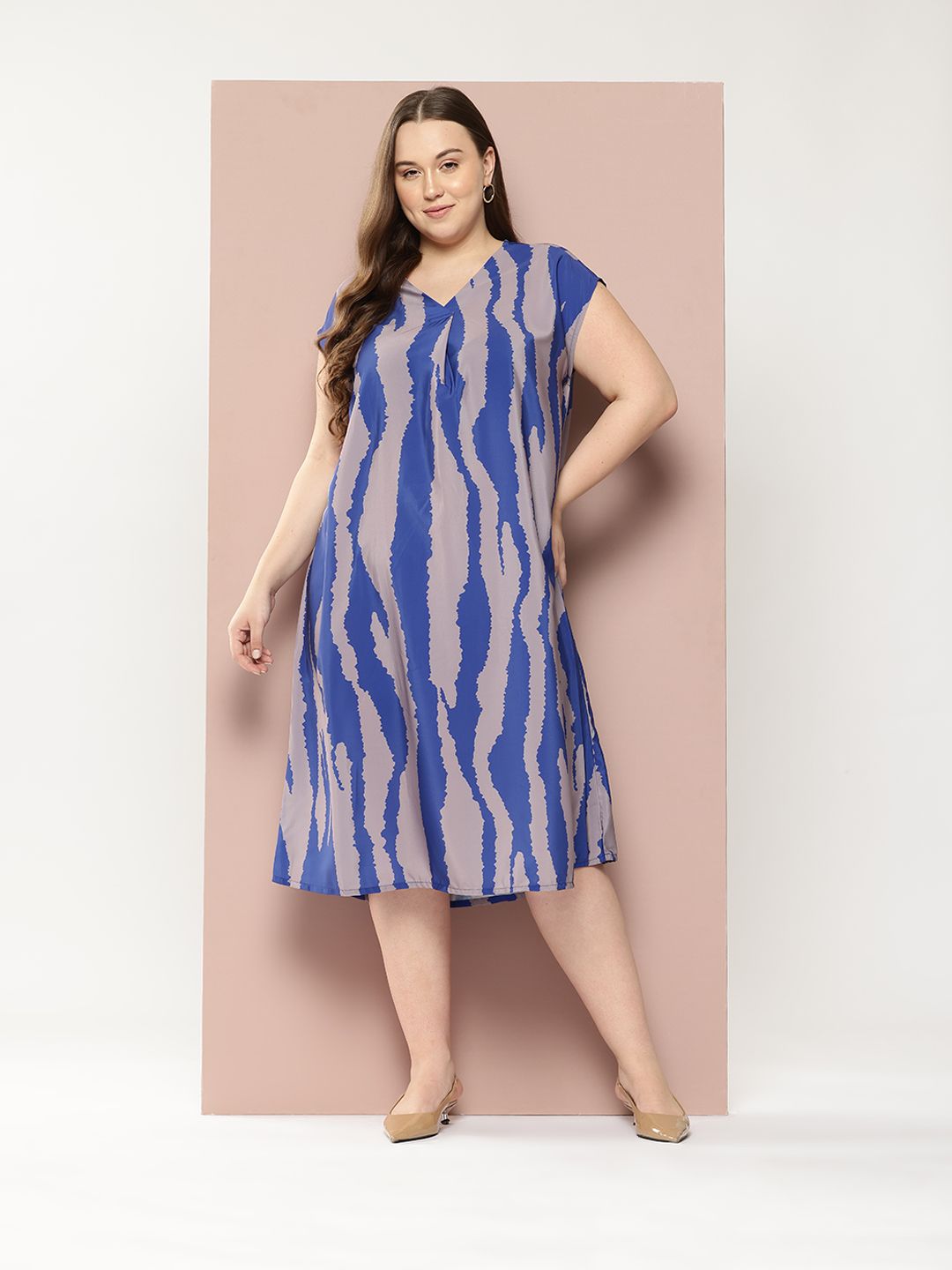 Sztori Plus-Size Printed Midi A-Line Dress-picture-17