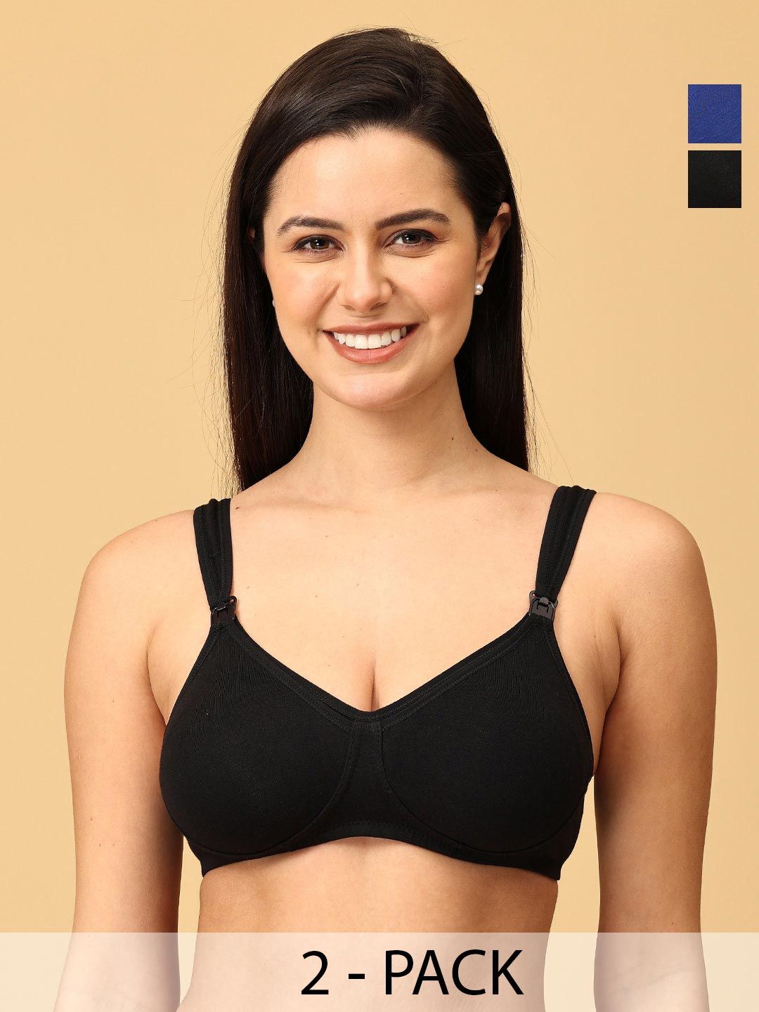 The Mom Store Pack of 2 Solid Full Coverage Bra-picture-26