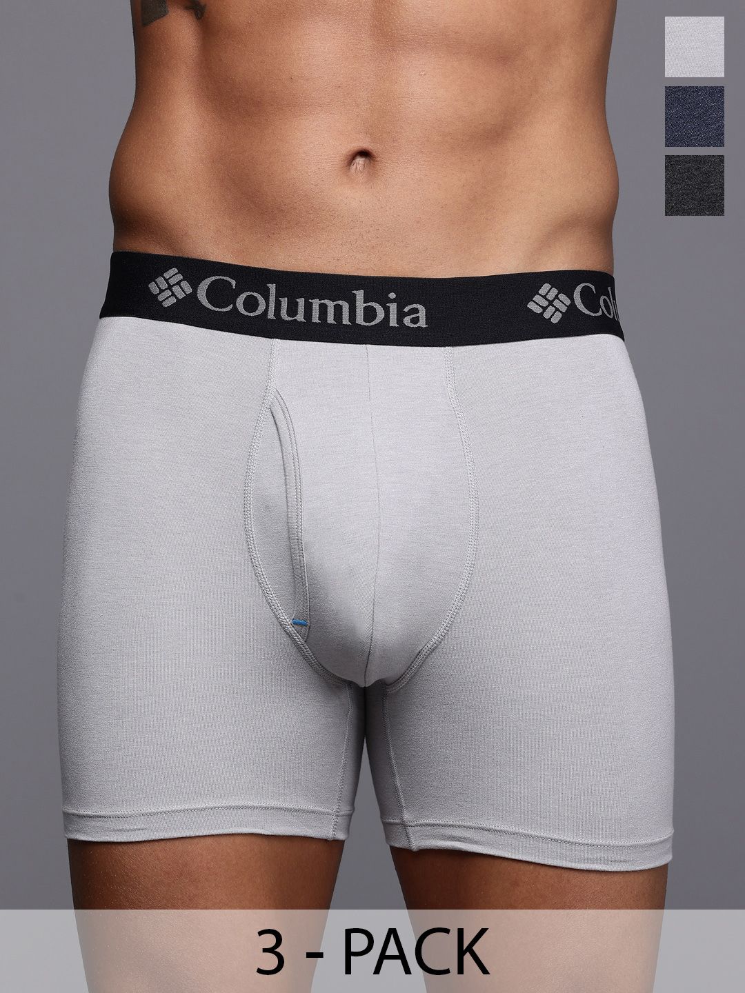 Columbia Men Pack of 3 Multi Performance Cotton Stretch Solid Boxer Brief-picture-21